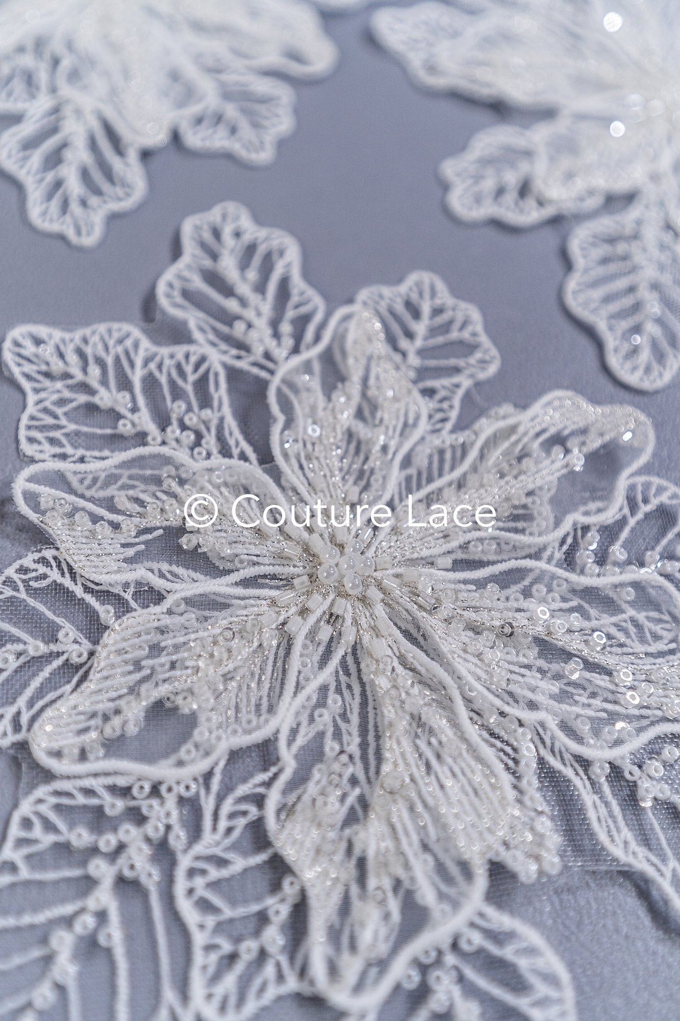 TEMPLATE - Elegant bridal lace applique/ unique wedding dress embellishments for your big day