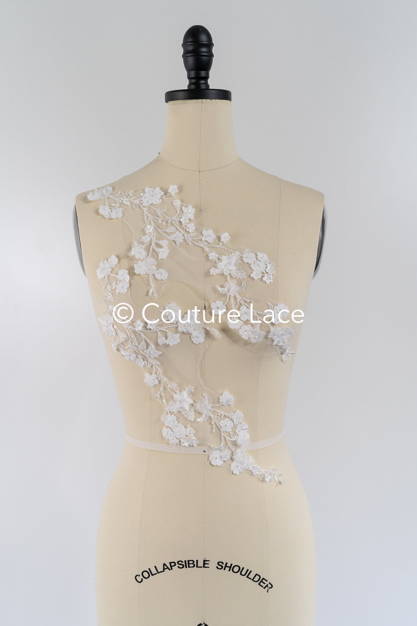 Bestickte Blumen Applikation/ Blumen Spitzen Applikationen/ romantische Blumen Spitze für Brautkleider // A25-471