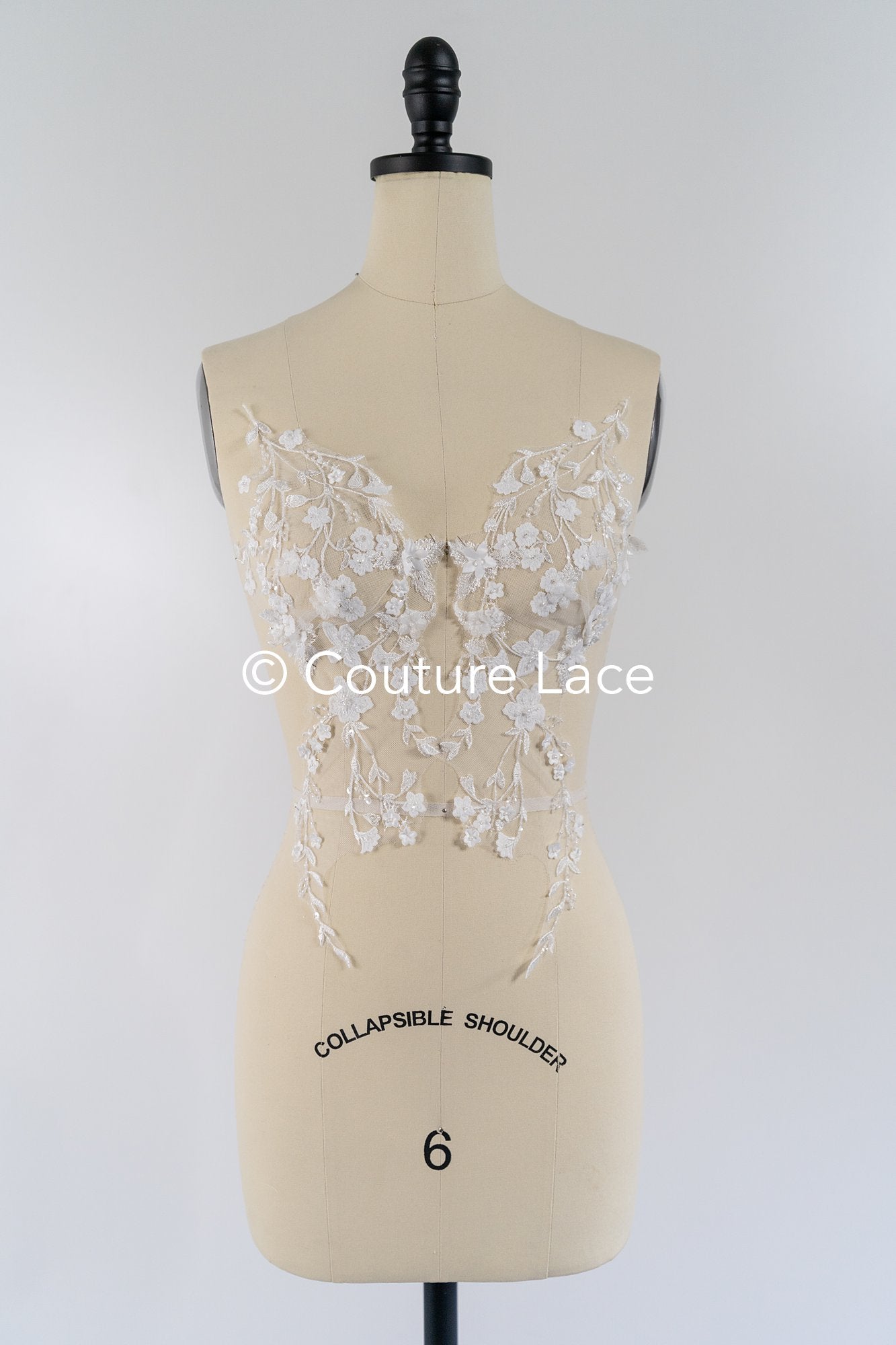 Bestickte Blumen Applikation/ Blumen Spitzen Applikationen/ romantische Blumen Spitze für Brautkleider // A25-472
