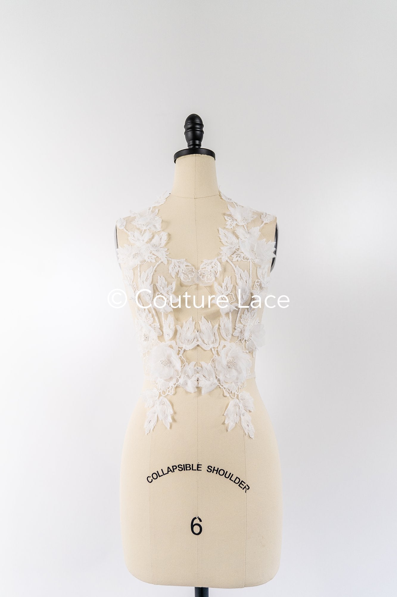 3D flower appliqués for wedding dresses/ wedding dress lace flowers // A25-479