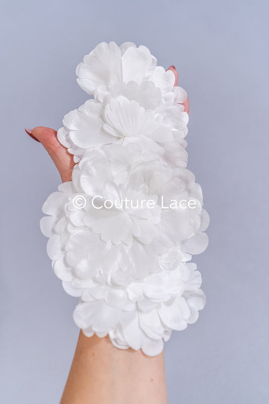 3D Blumen zum Aufnähen/ einzigartige 3D-Blumen für Brautkleid-Verzierungen/ 3D-Blumen zum Aufnähen// A24-457