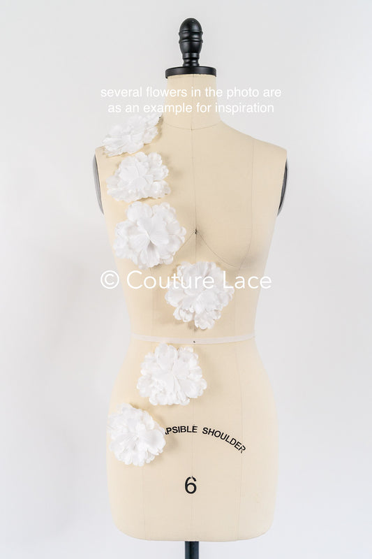 3D Blumen zum Aufnähen/ einzigartige 3D-Blumen für Brautkleid-Verzierungen/ 3D-Blumen zum Aufnähen// A24-458