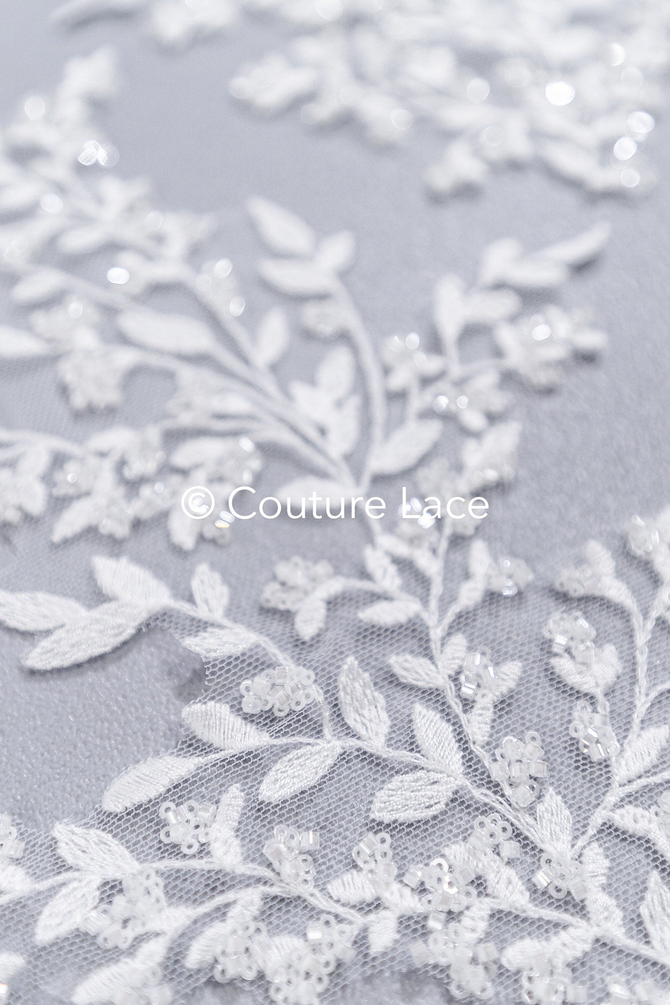 Floral bridal lace appliqué, wedding dress lace motifs // A25-489