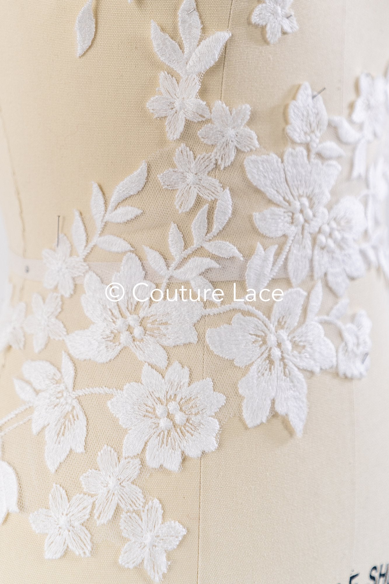 Hochzeit Blumen Applikation/ Blumen Spitzen Applikationen/ romantisches Kleid Applikationen/ Blatt Applikationen// A25-491