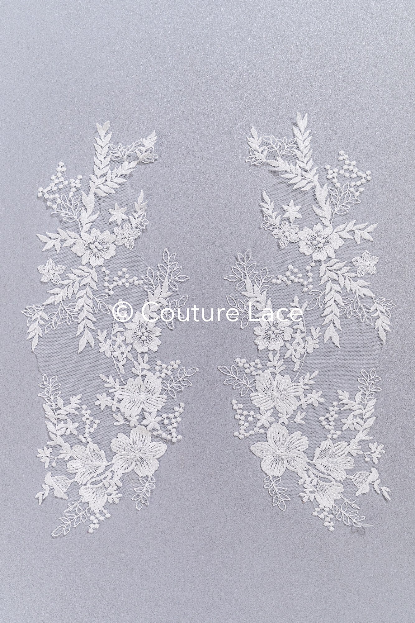 Florale Applikationen für Brautkleider/ Brautkleidspitze Blumenmotiv // A25-492