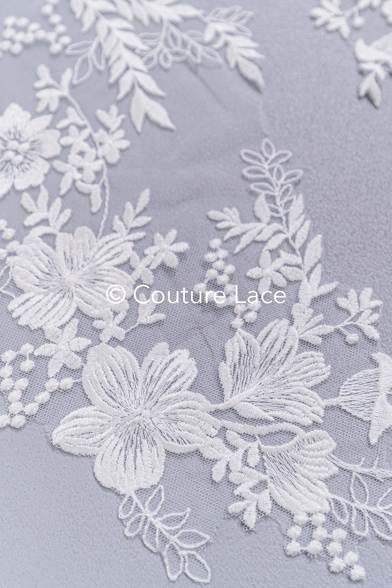 Florale Applikationen für Brautkleider/ Brautkleidspitze Blumenmotiv // A25-492