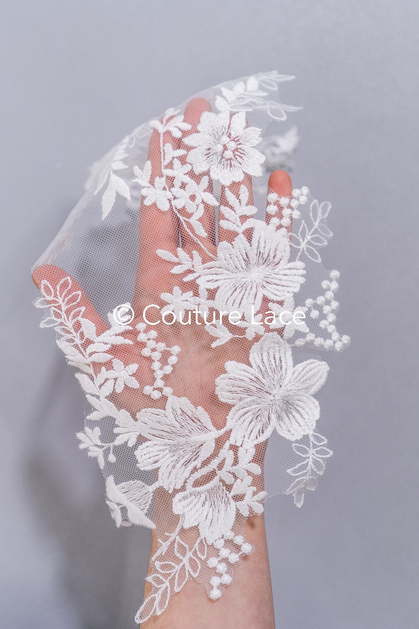 Florale Applikationen für Brautkleider/ Brautkleidspitze Blumenmotiv // A25-492