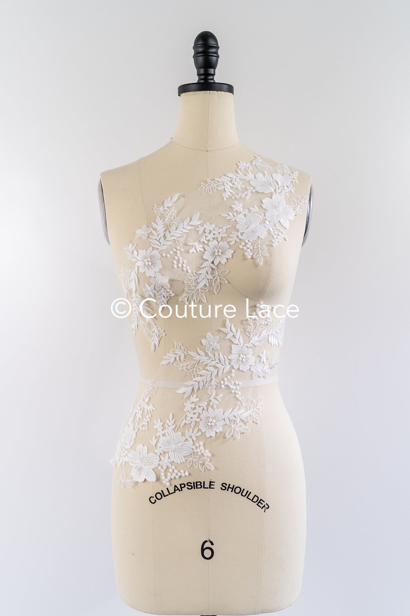Florale Applikationen für Brautkleider/ Brautkleidspitze Blumenmotiv // A25-492