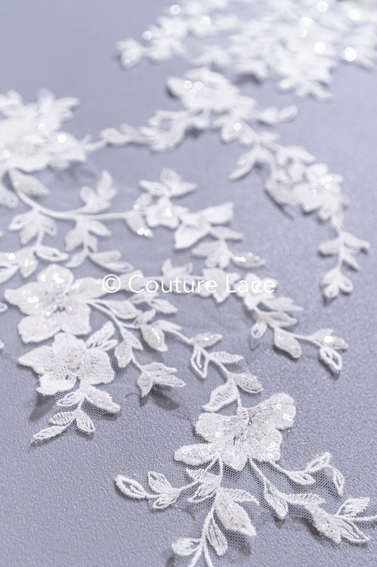 Hochwertige Brautkleid Applikationen/ Florale Motive für Brautmode // A25-514