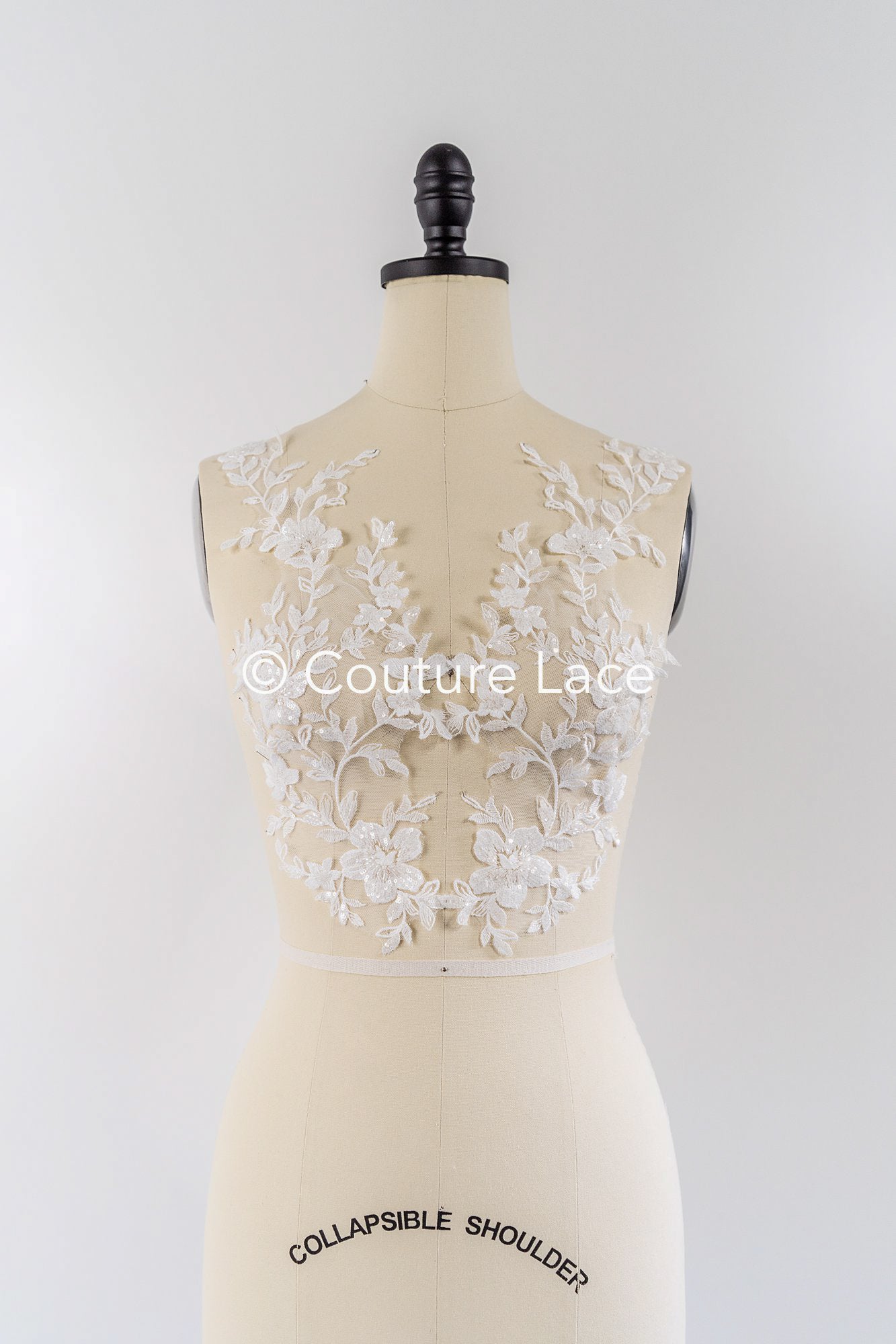 High-quality wedding dress appliqués/ floral motifs for bridal wear // A25-514