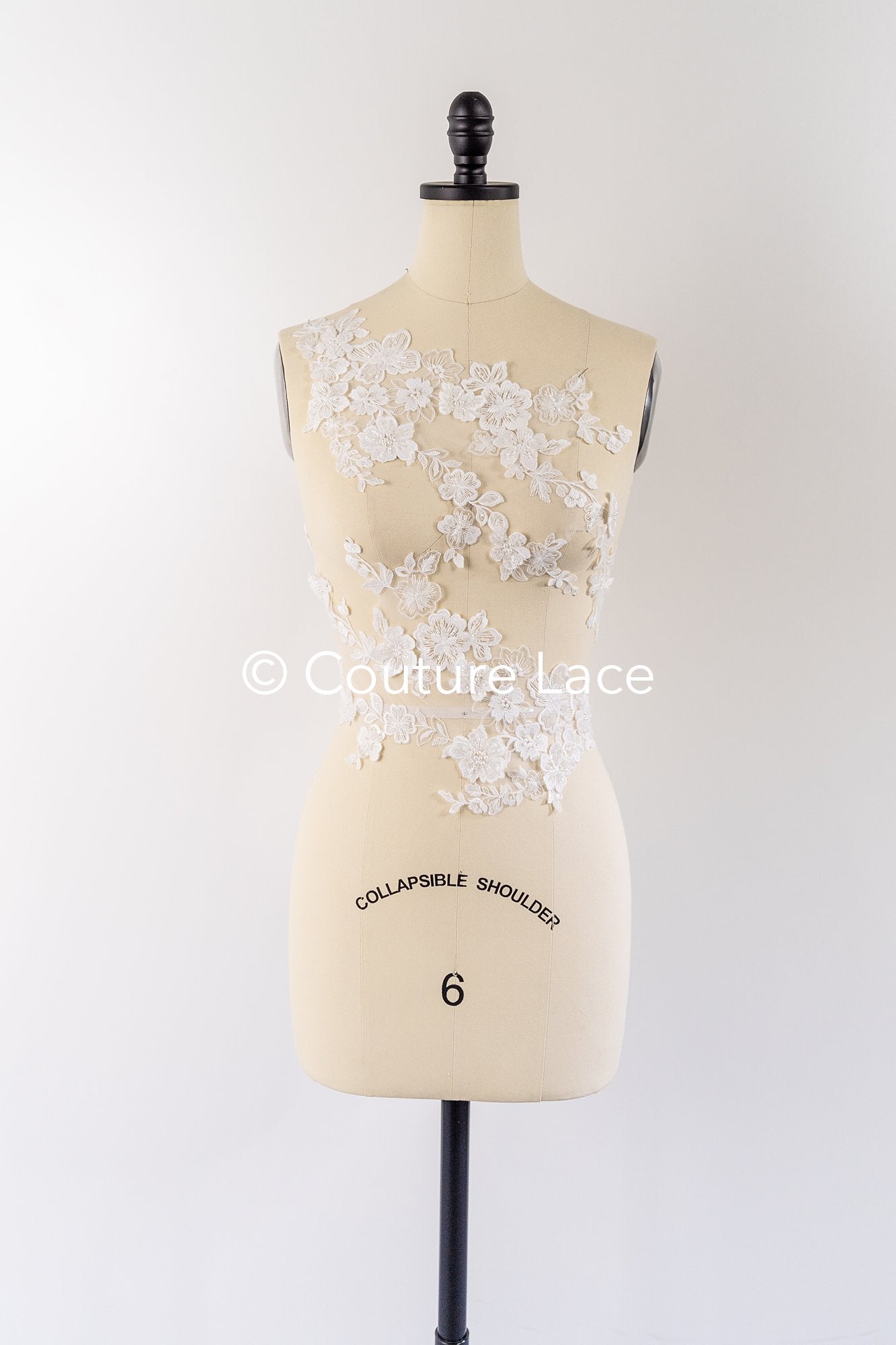 High-quality wedding dress appliqués/ 3D flower motifs for bridal wear // A25-515