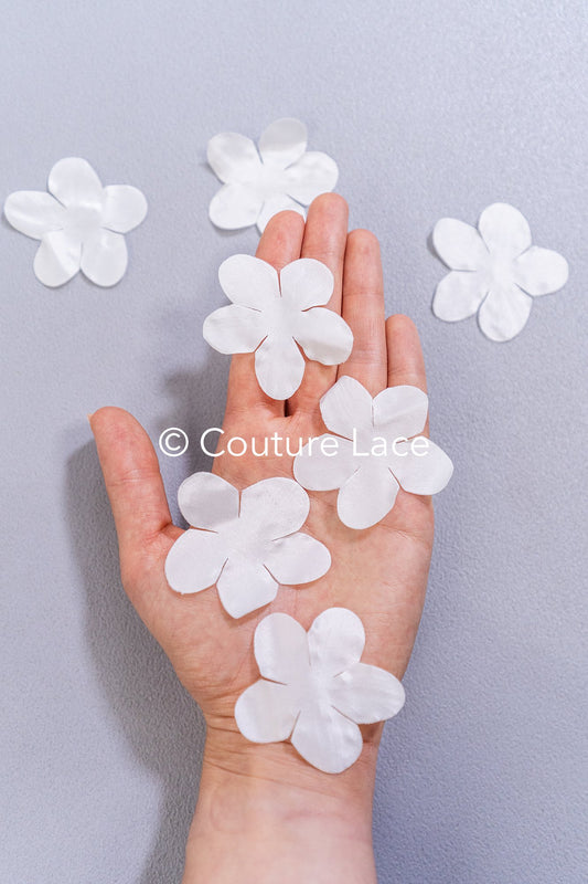 100Stk- 3D-Blumen/ Stoffblumen für Brautkleider/ 3D-Blumen Spitzenapplikation // A26-518