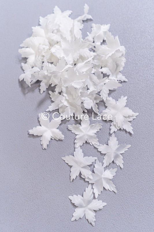 100Stk- 3D-Blumen/ Stoffblumen für Brautkleider/ 3D-Blumen Spitzenapplikation // A26-519
