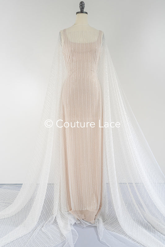 Perlen-Spitzenstoff/ Couture-Spitzenstoff/ Braut-Spitzenstoff/ Perlen-Spitzenstoff// L24-673