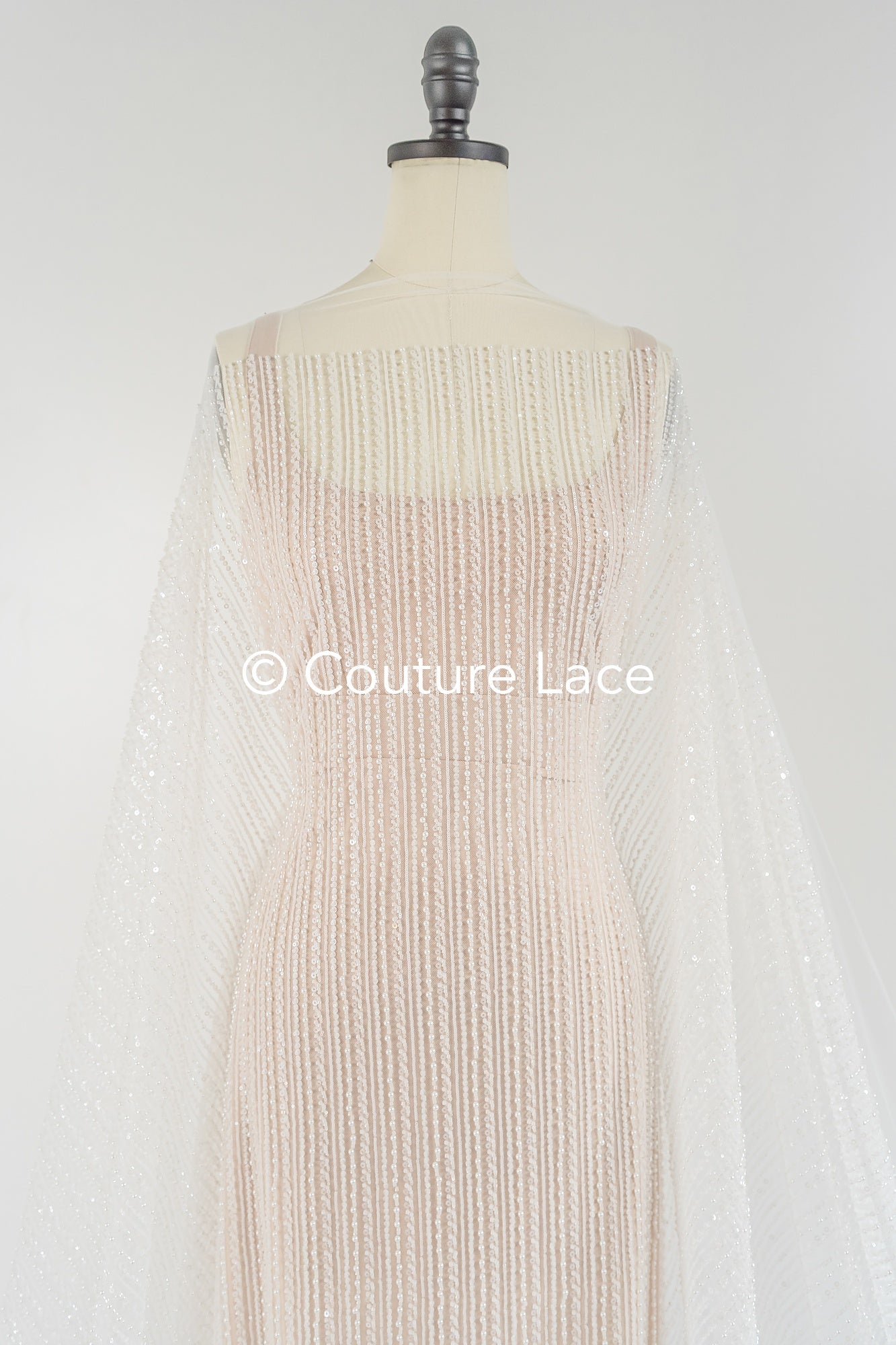 Perlen-Spitzenstoff/ Couture-Spitzenstoff/ Braut-Spitzenstoff/ Perlen-Spitzenstoff// L24-673