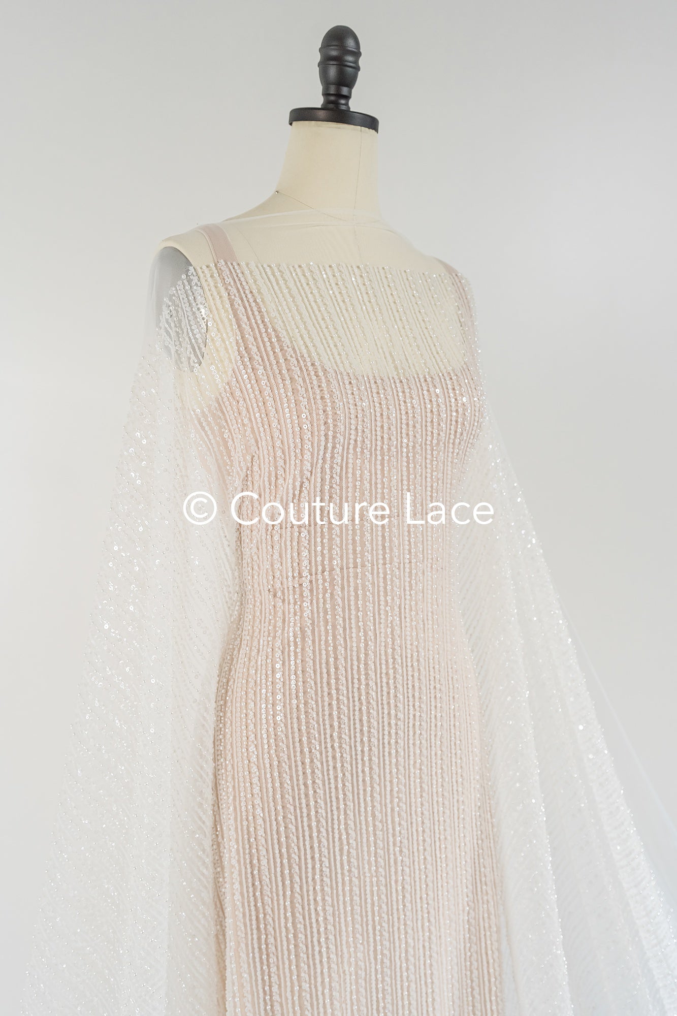 Perlen-Spitzenstoff/ Couture-Spitzenstoff/ Braut-Spitzenstoff/ Perlen-Spitzenstoff// L24-673