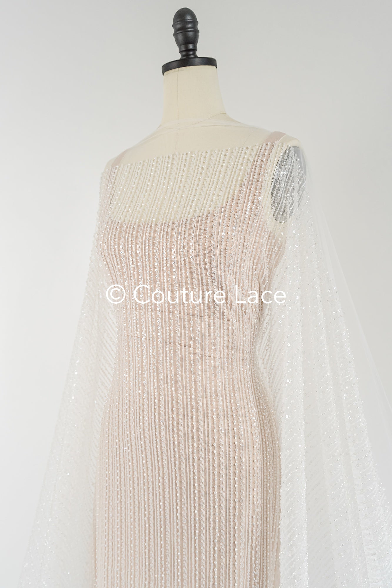 Perlen-Spitzenstoff/ Couture-Spitzenstoff/ Braut-Spitzenstoff/ Perlen-Spitzenstoff// L24-673