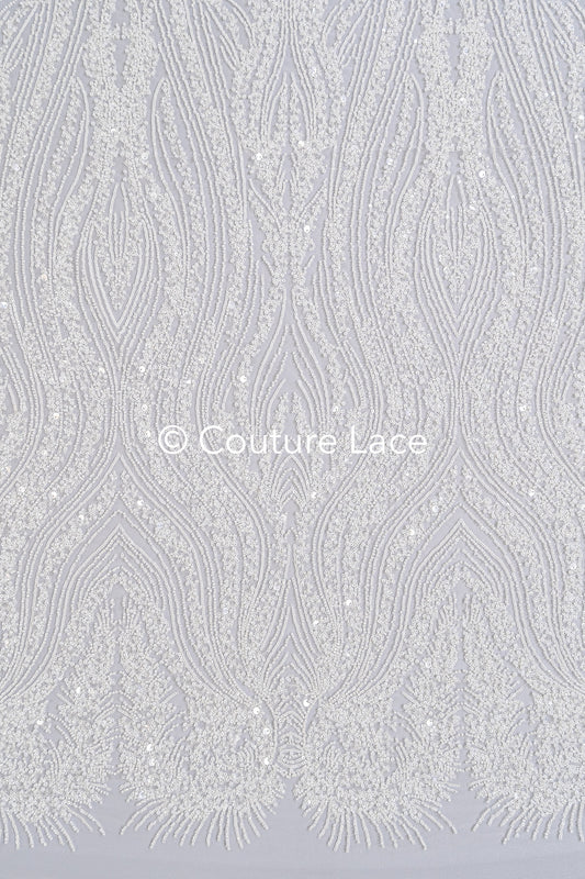 Perlen-Spitzenstoff/ Couture-Spitzenstoff/ Braut-Spitzenstoff/ Perlen-Spitzenstoff// L24-674