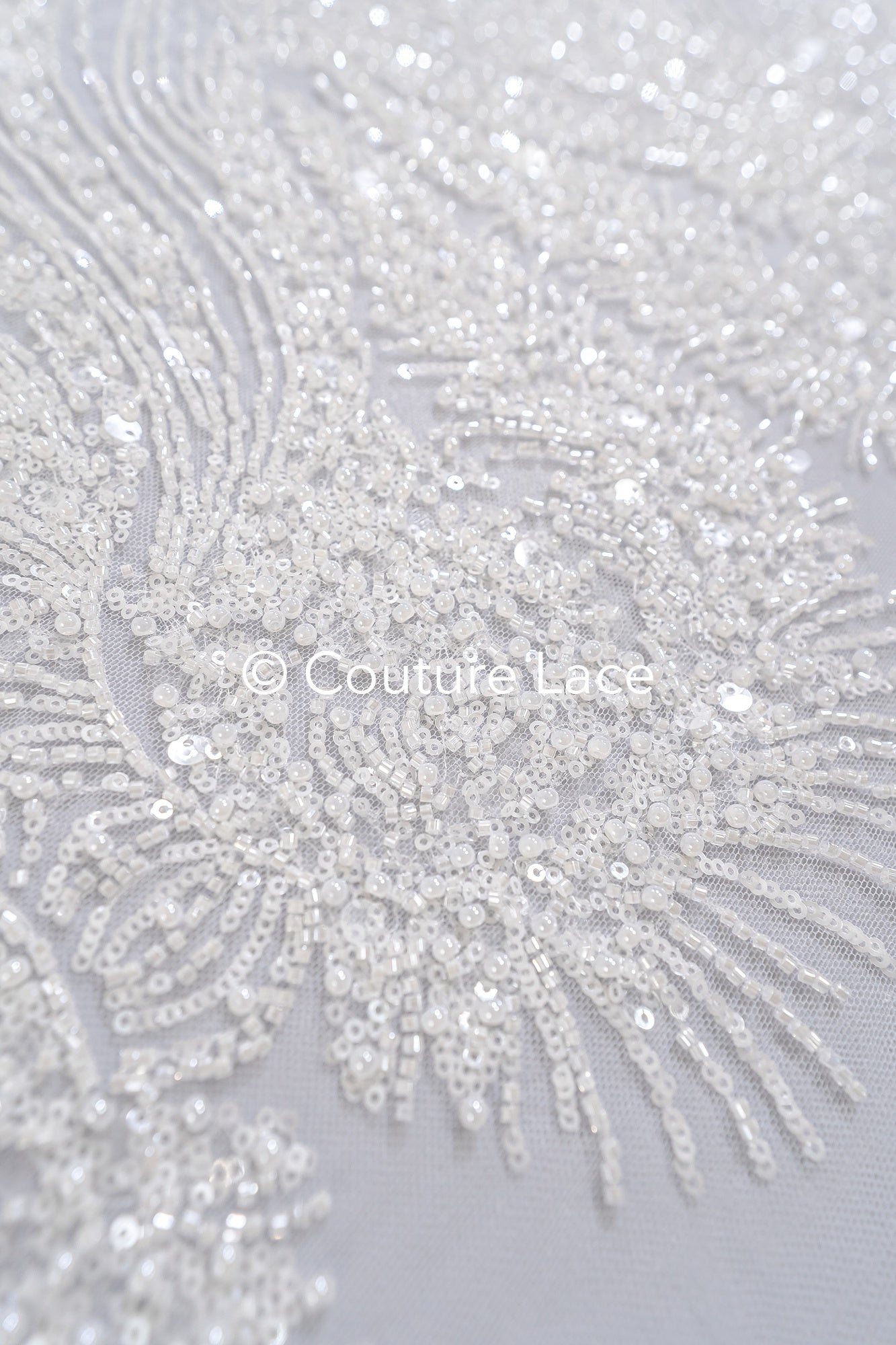 Perlen-Spitzenstoff/ Couture-Spitzenstoff/ Braut-Spitzenstoff/ Perlen-Spitzenstoff// L24-674