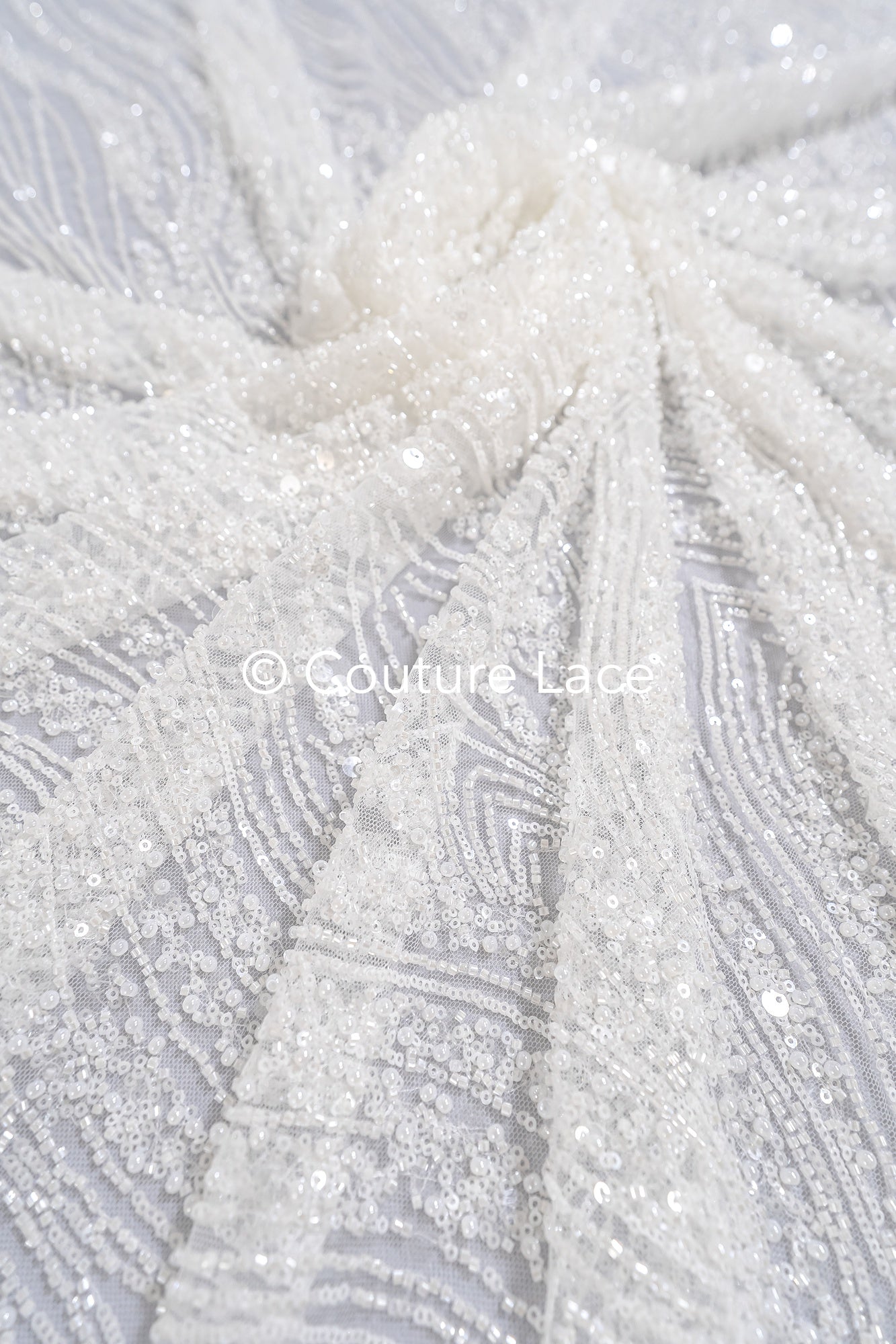 Perlen-Spitzenstoff/ Couture-Spitzenstoff/ Braut-Spitzenstoff/ Perlen-Spitzenstoff// L24-674