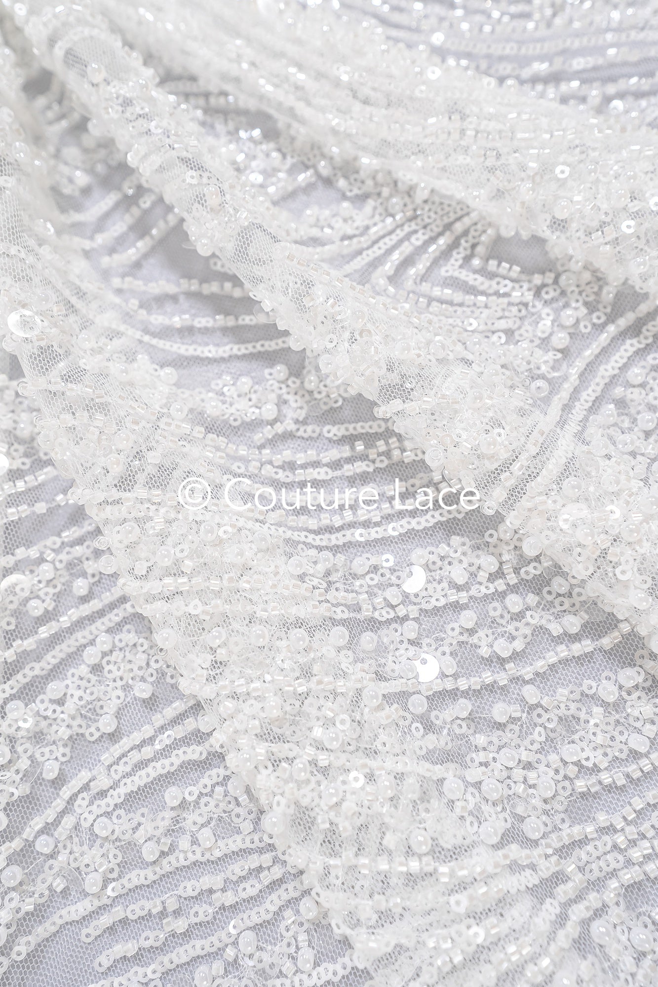 Perlen-Spitzenstoff/ Couture-Spitzenstoff/ Braut-Spitzenstoff/ Perlen-Spitzenstoff// L24-674