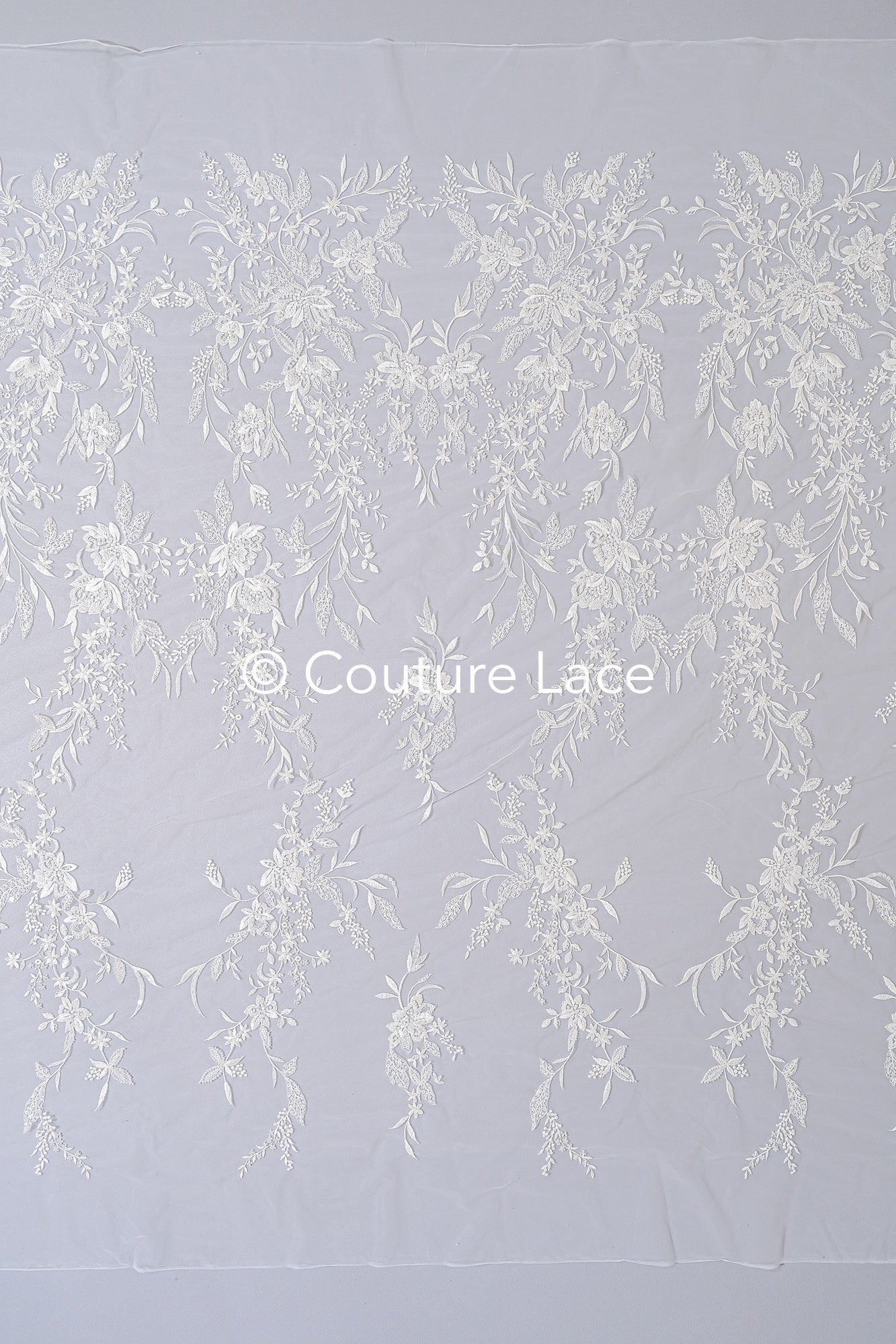 Braut Spitzenstoff mit Perlen / Off-White Braut Spitze/ bestickte Hochzeit Spitze/ Couture Spitze/ L24-676