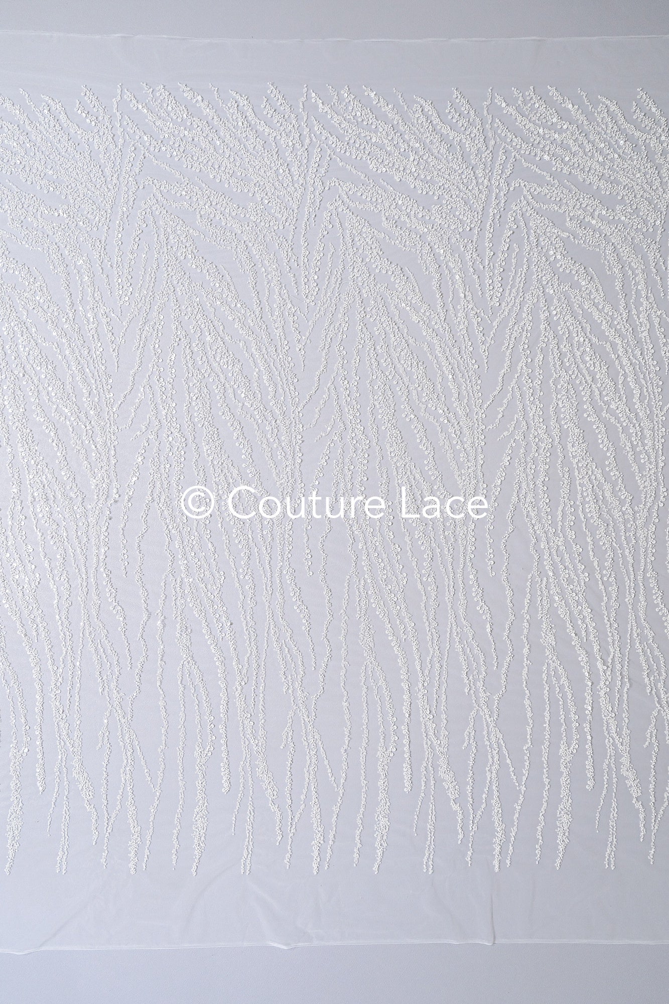 Beaded lace fabric/ Couture lace fabric/ Bridal lace fabric/ Beaded lace fabric// L24-677