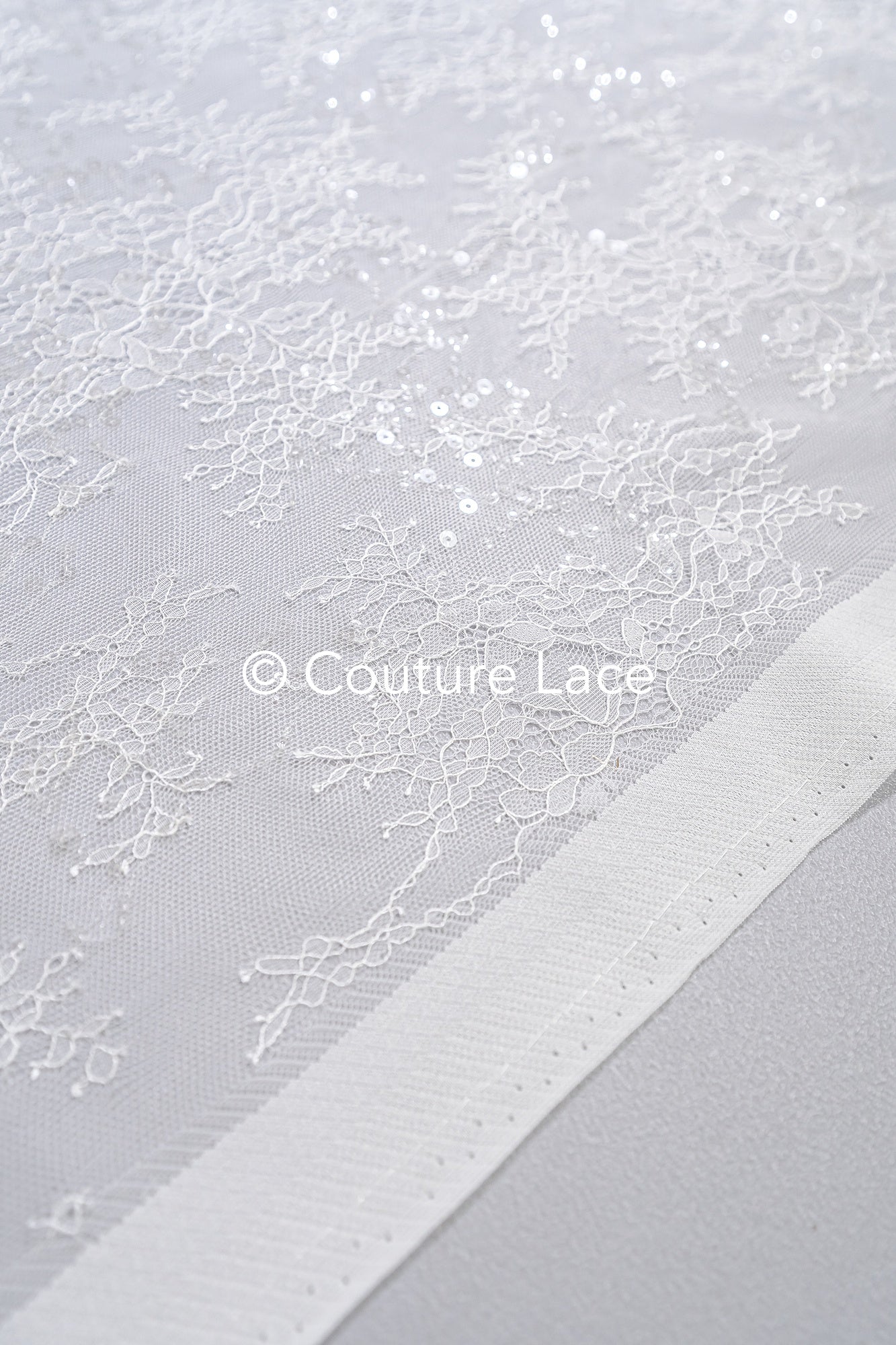 Floral bridal lace/ bridal lace fabric/ off-white bridal lace/ embroidered wedding lace/ couture lace/ L24-678