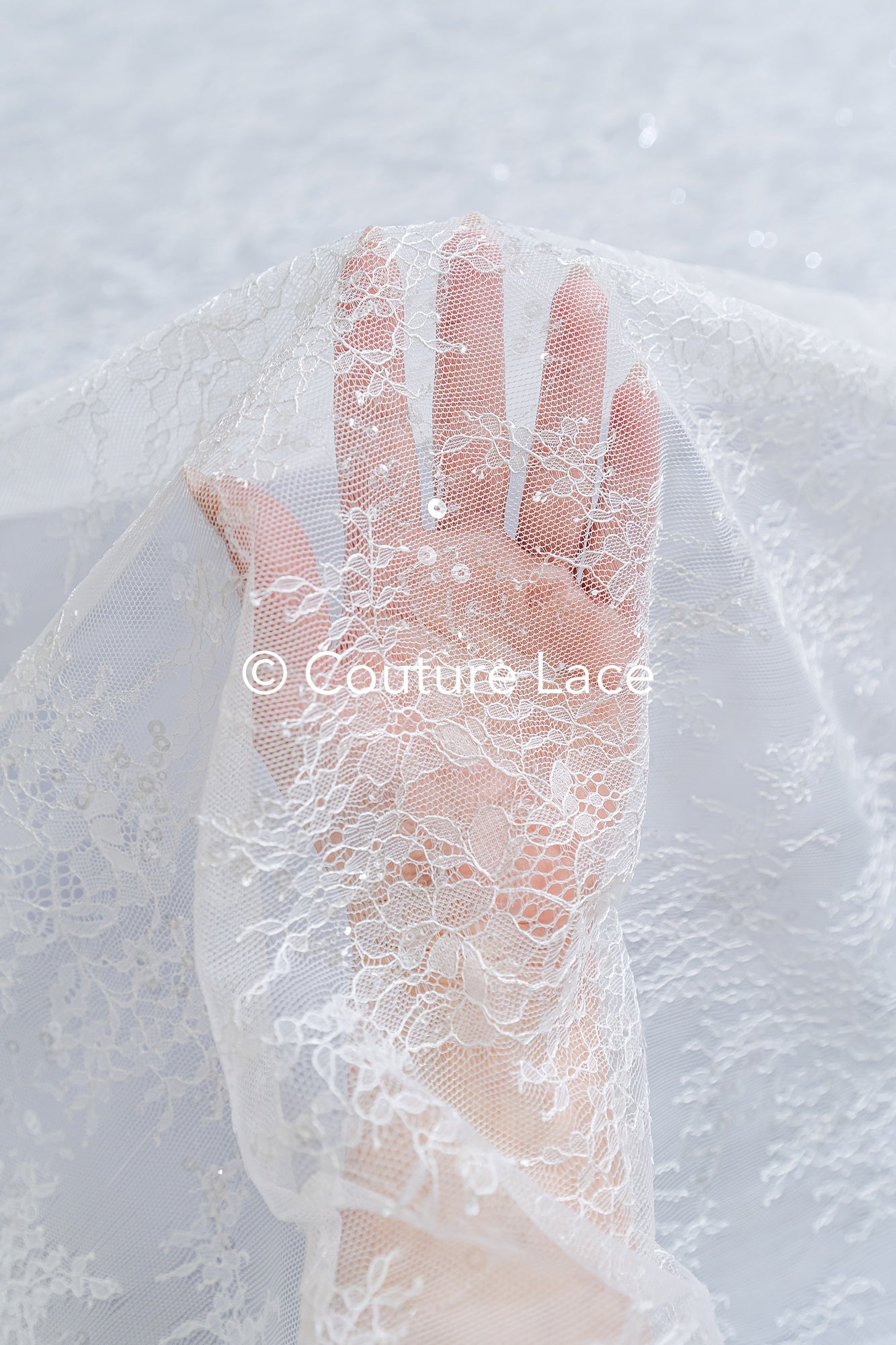 Floral bridal lace/ bridal lace fabric/ off-white bridal lace/ embroidered wedding lace/ couture lace/ L24-678