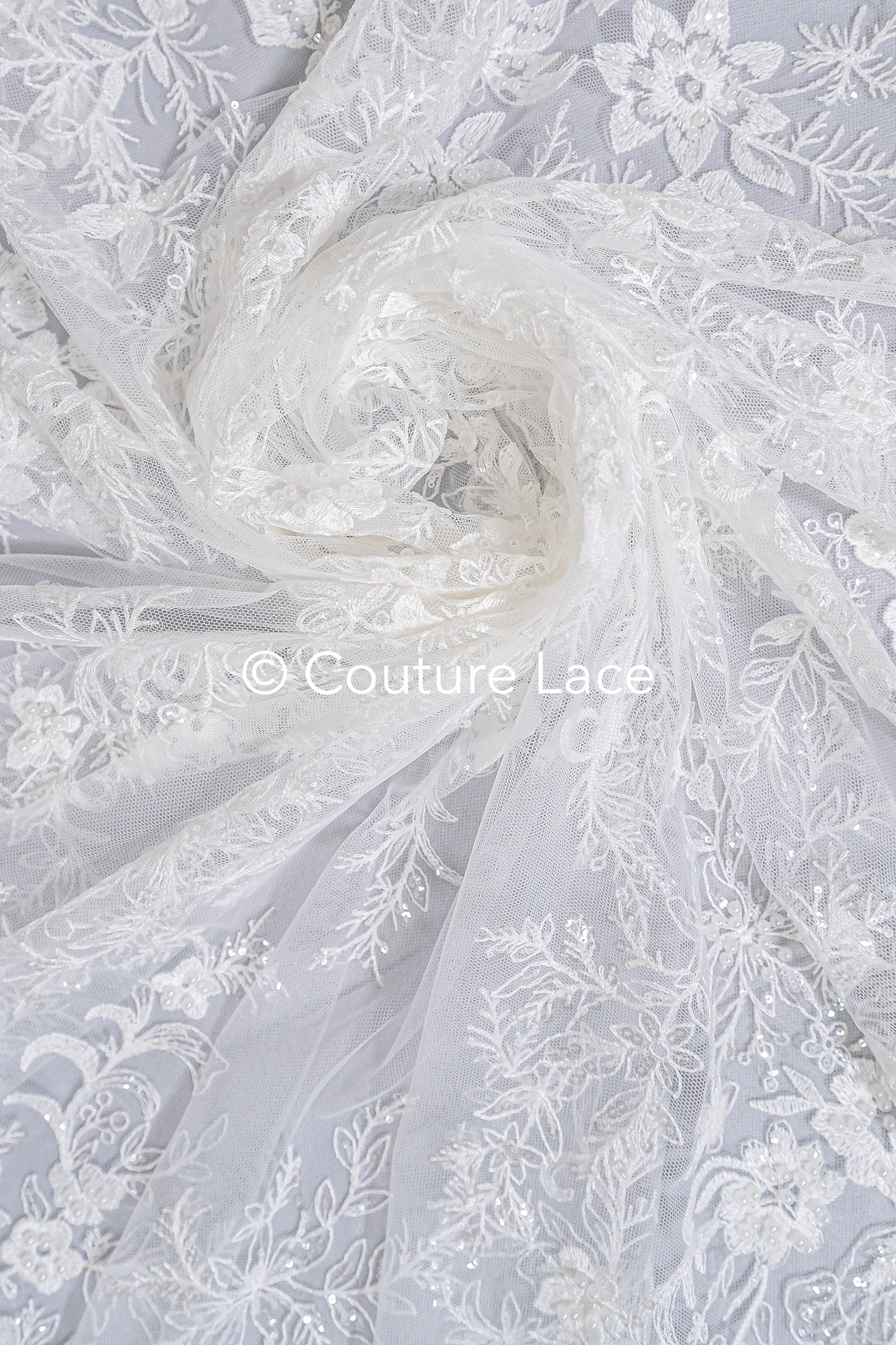 Perlen-Spitzenstoff/ Couture-Spitzenstoff/ Braut-Spitzenstoff/ Perlen-Spitzenstoff// L24-689