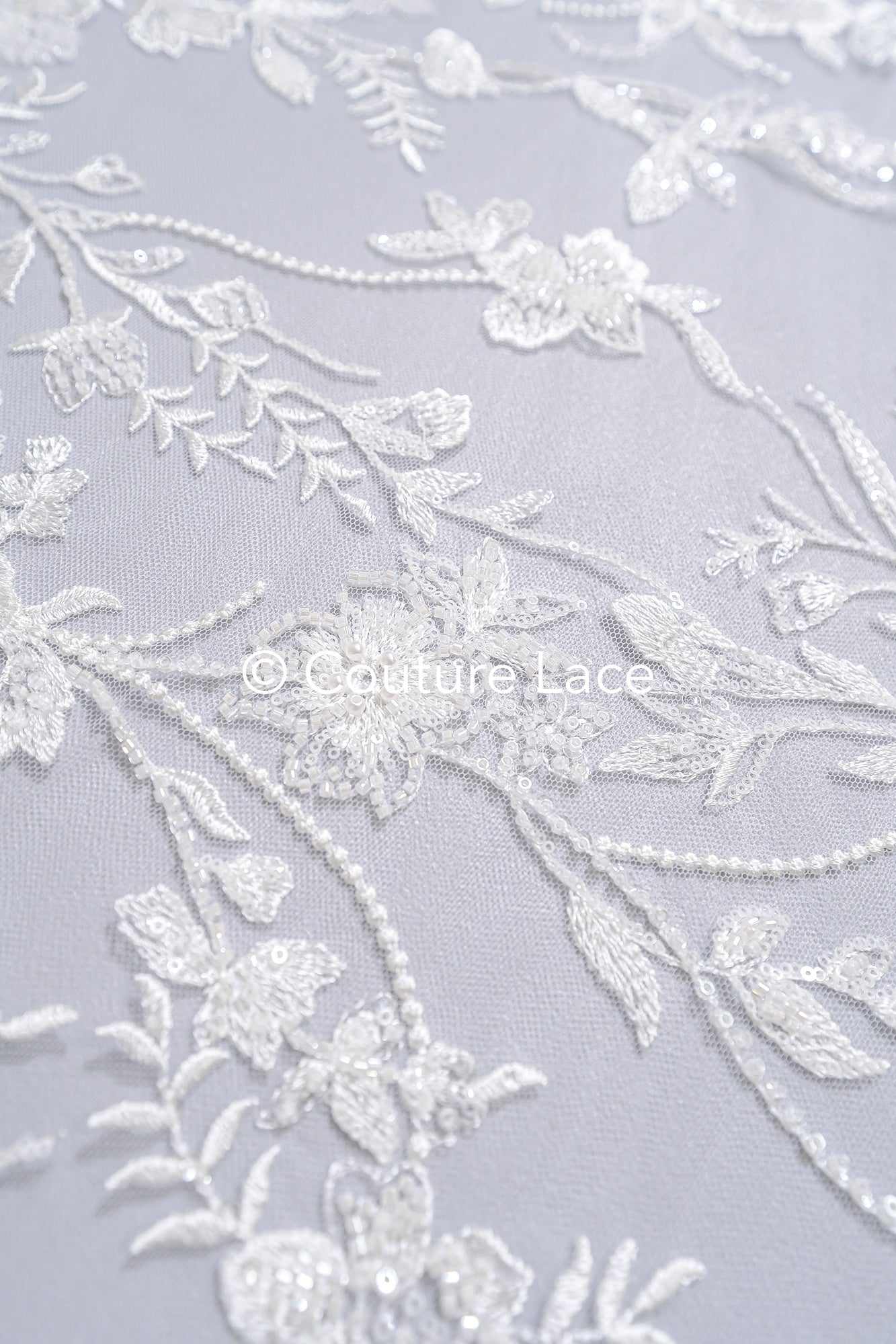 Perlen-Spitzenstoff/ Couture-Spitzenstoff/ Braut-Spitzenstoff/ Perlen-Spitzenstoff// L24-690