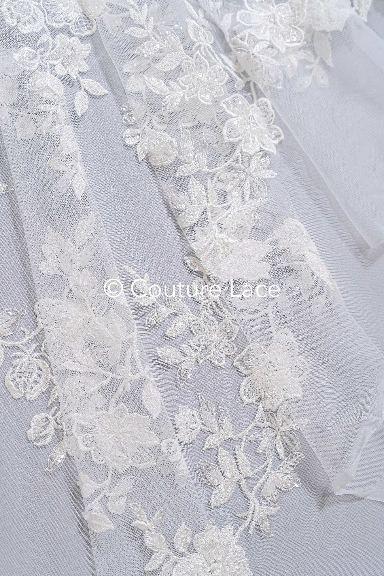 Perlen-Spitzenstoff/ Couture-Spitzenstoff/ Braut-Spitzenstoff/ Perlen-Spitzenstoff// L24-698