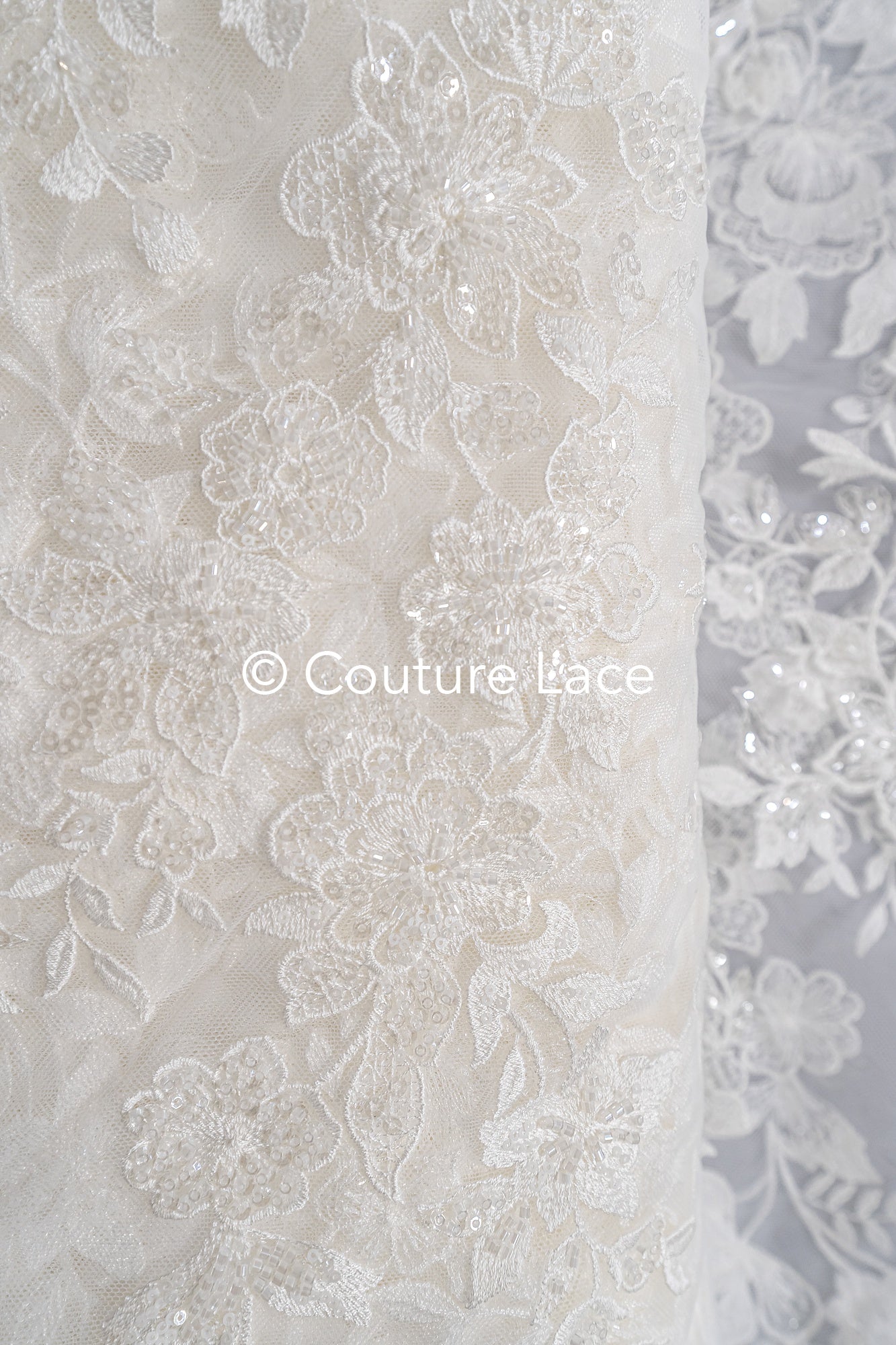 Perlen-Spitzenstoff/ Couture-Spitzenstoff/ Braut-Spitzenstoff/ Perlen-Spitzenstoff// L24-698