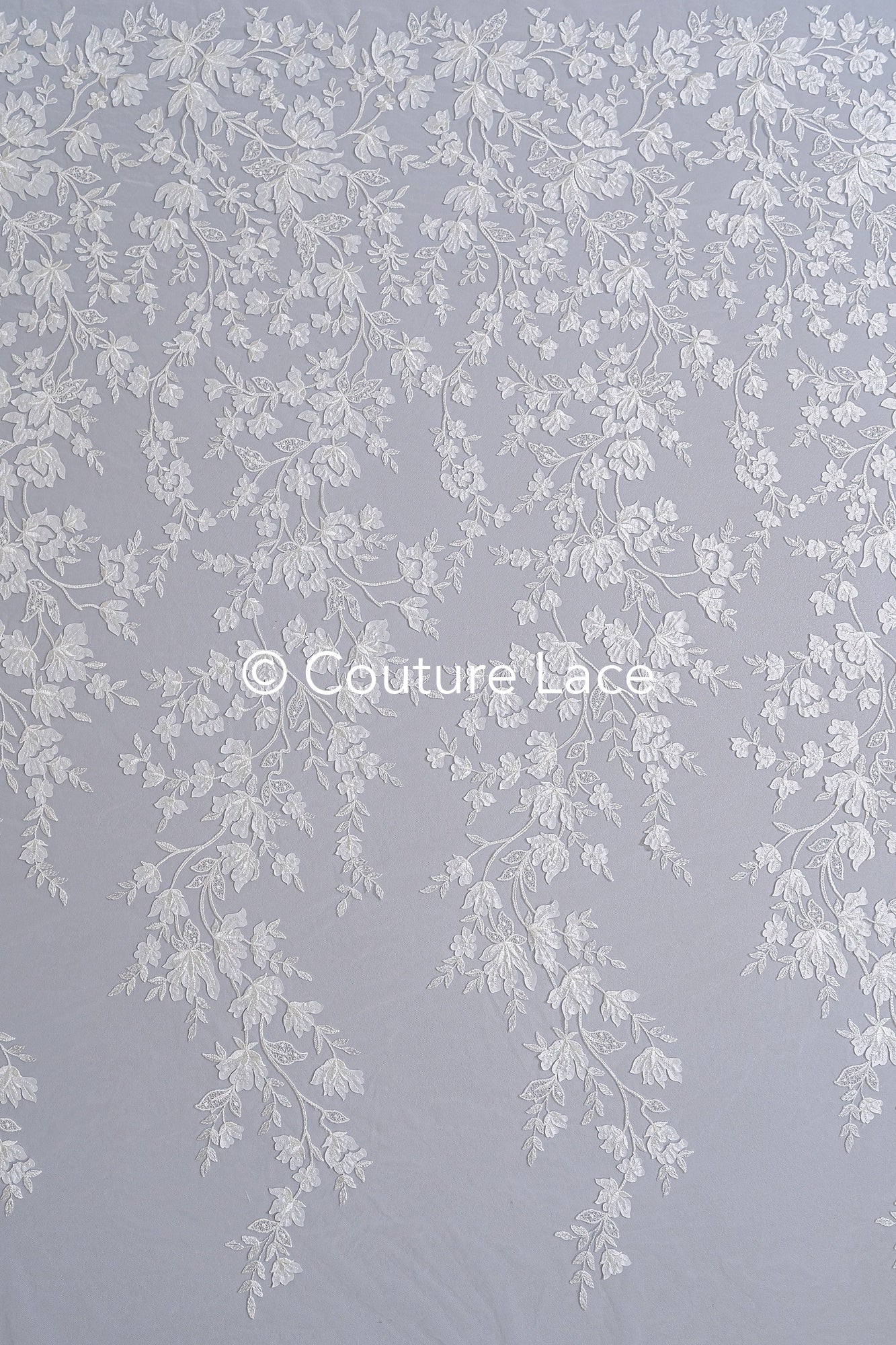 3D flower lace fabric/ bridal lace fabric/ romantic lace fabric with 3D flowers// L24-703