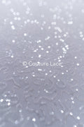Fine sequin embroidered tulle fabric for glittering wedding dresses, sequin tulle for bridal wear // L25-076N