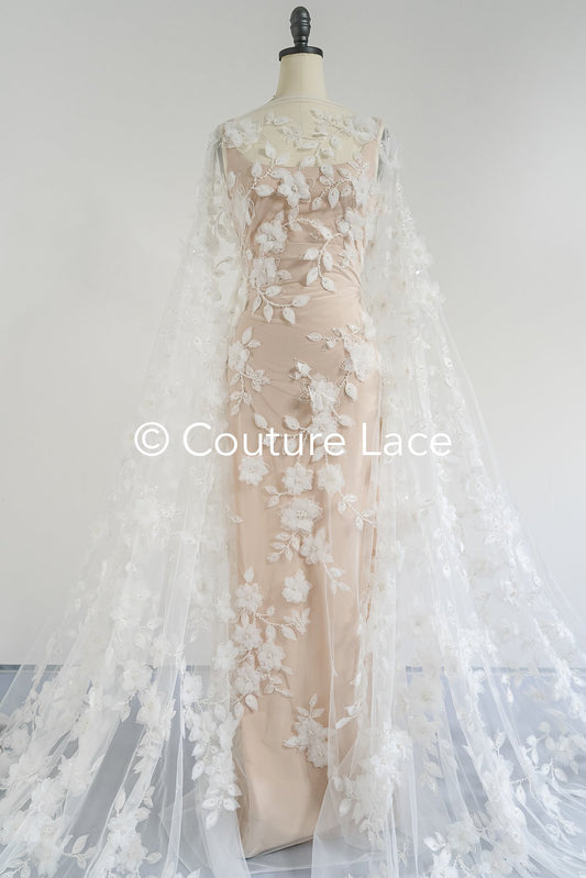 Exquisite Florale Spitze für Brautkleider, Jäckchen und Hochzeitsaccessoires // L25-717