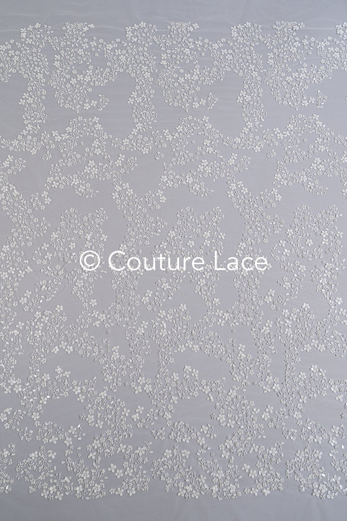 Beaded bridal lace/ Beaded embroidery for wedding dresses/ Bridal fabrics // L25-749