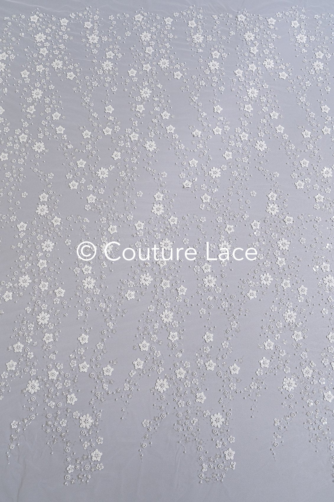 Beaded bridal lace/ Beaded embroidery for wedding dresses/ Bridal fabrics // L25-750