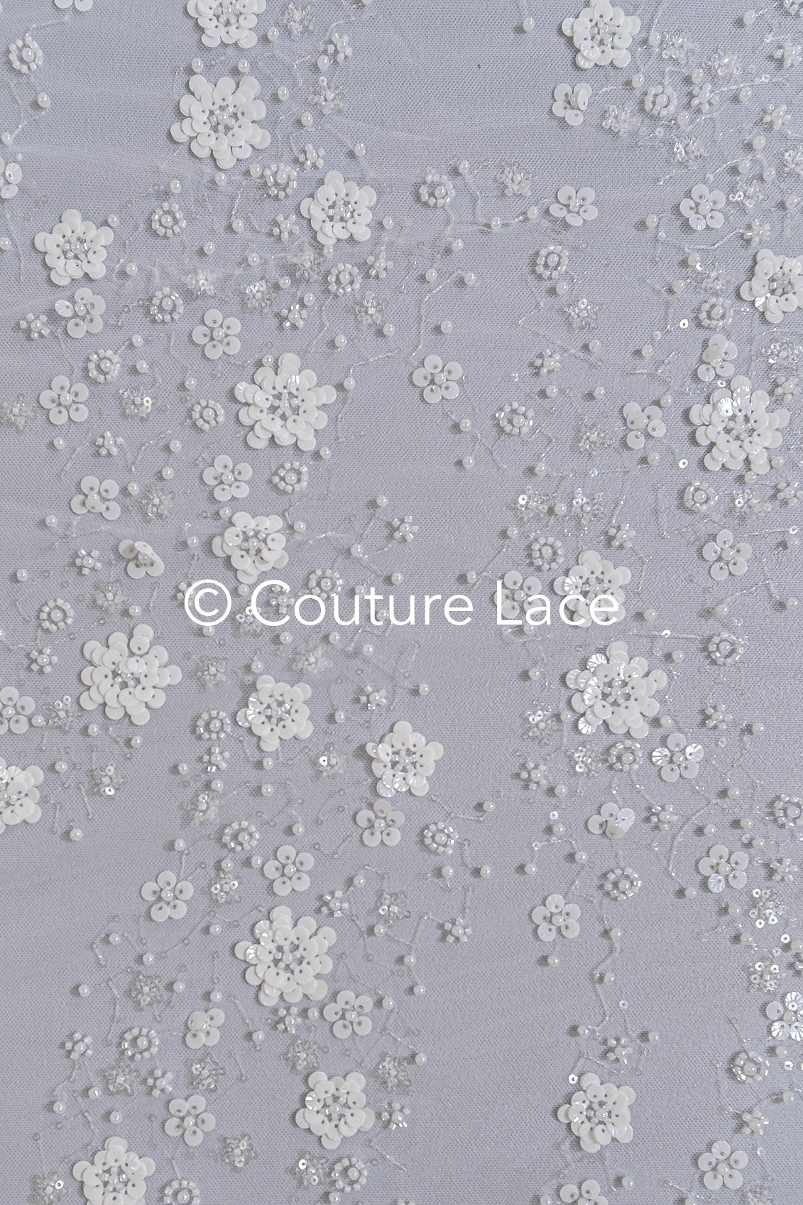 Beaded bridal lace/ Beaded embroidery for wedding dresses/ Bridal fabrics // L25-750