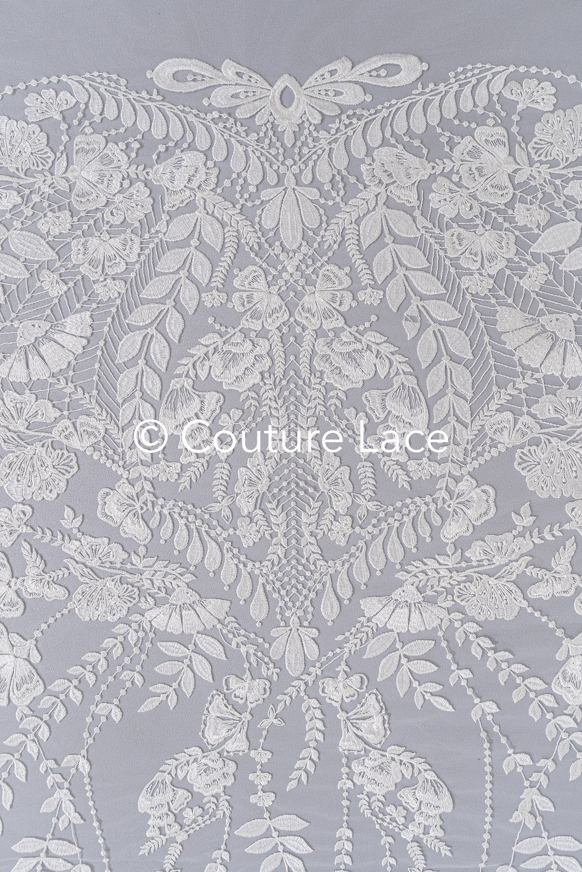 High-quality floral bridal lace/ Finest bridal lace with floral pattern// L25-753