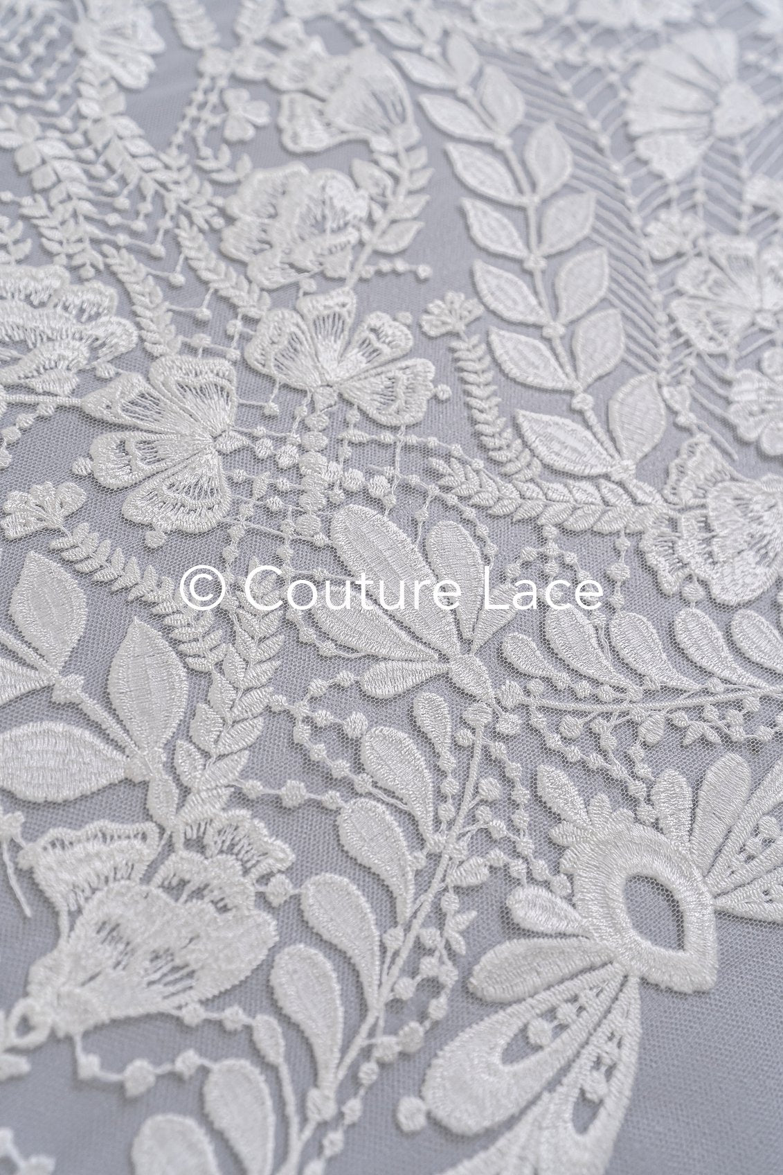 High-quality floral bridal lace/ Finest bridal lace with floral pattern// L25-753