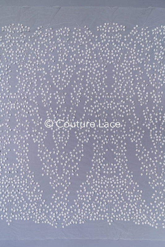 3D bestickter Blumen-Spitzenstoff, Braut-3d-Spitzenstoff, Brautkleid-Spitzenstoff, geperlte Blumen-Spitze, Braut-Spitzenkleid // L24-815