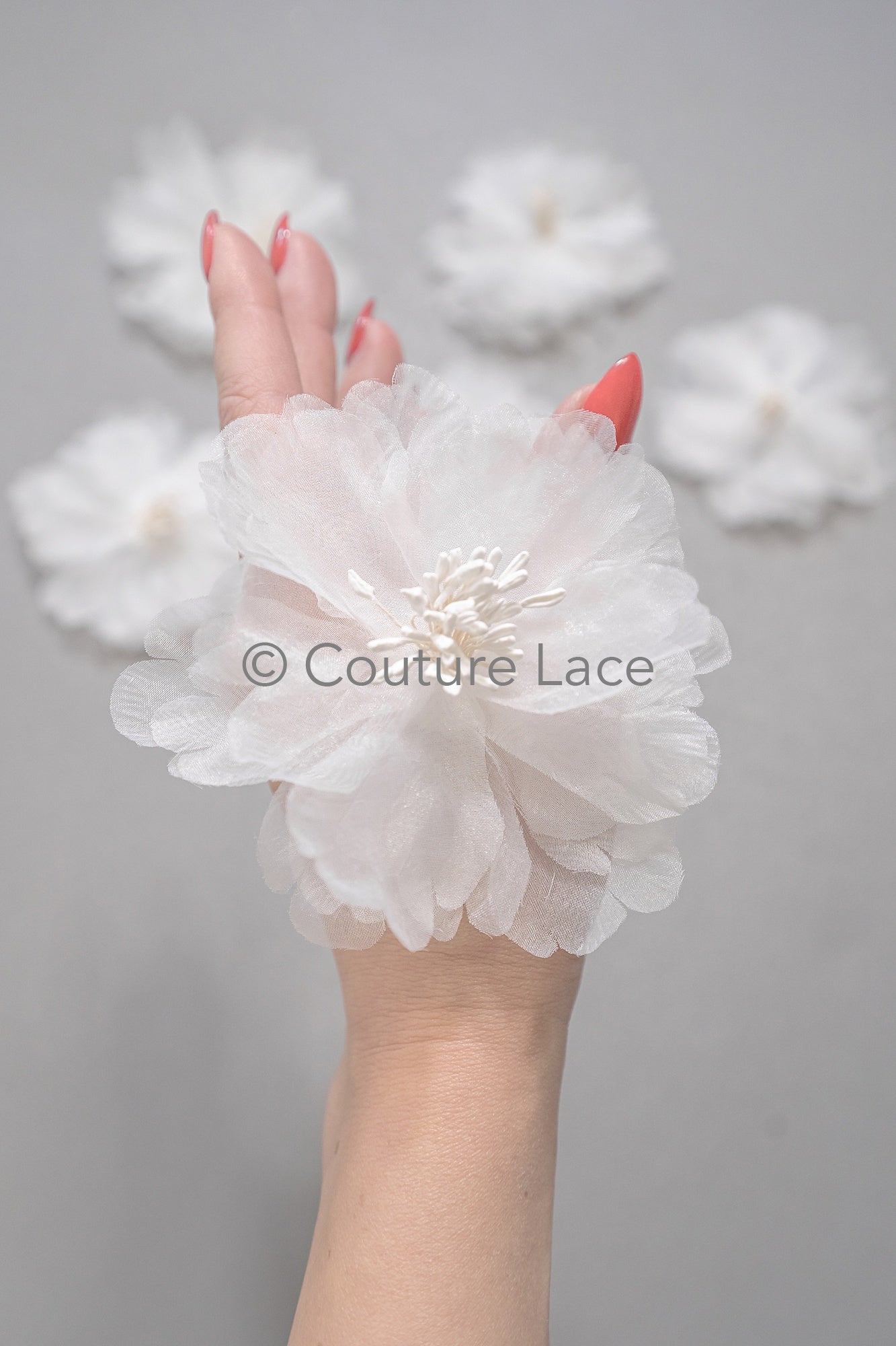 3D lace flowers/ 3D flowers sew on/ 3D flowers lace applique/ wedding dress lace applique// A24-452