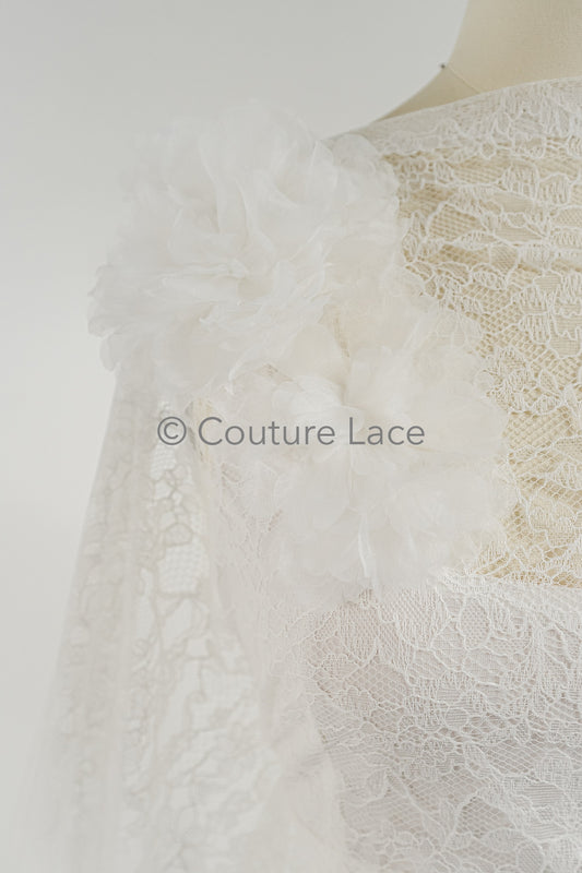 Fleurs de dentelle 3D/ Coudre sur des fleurs 3D/ Applique de dentelle de fleurs 3D/ Applique de dentelle de robe de mariée// A24-451