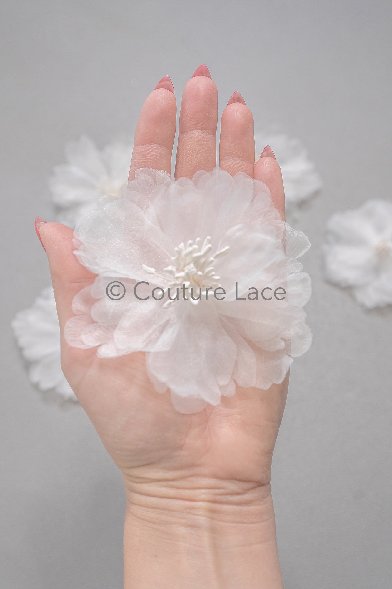 3D lace flowers/ 3D flowers sew on/ 3D flowers lace applique/ wedding dress lace applique// A24-452