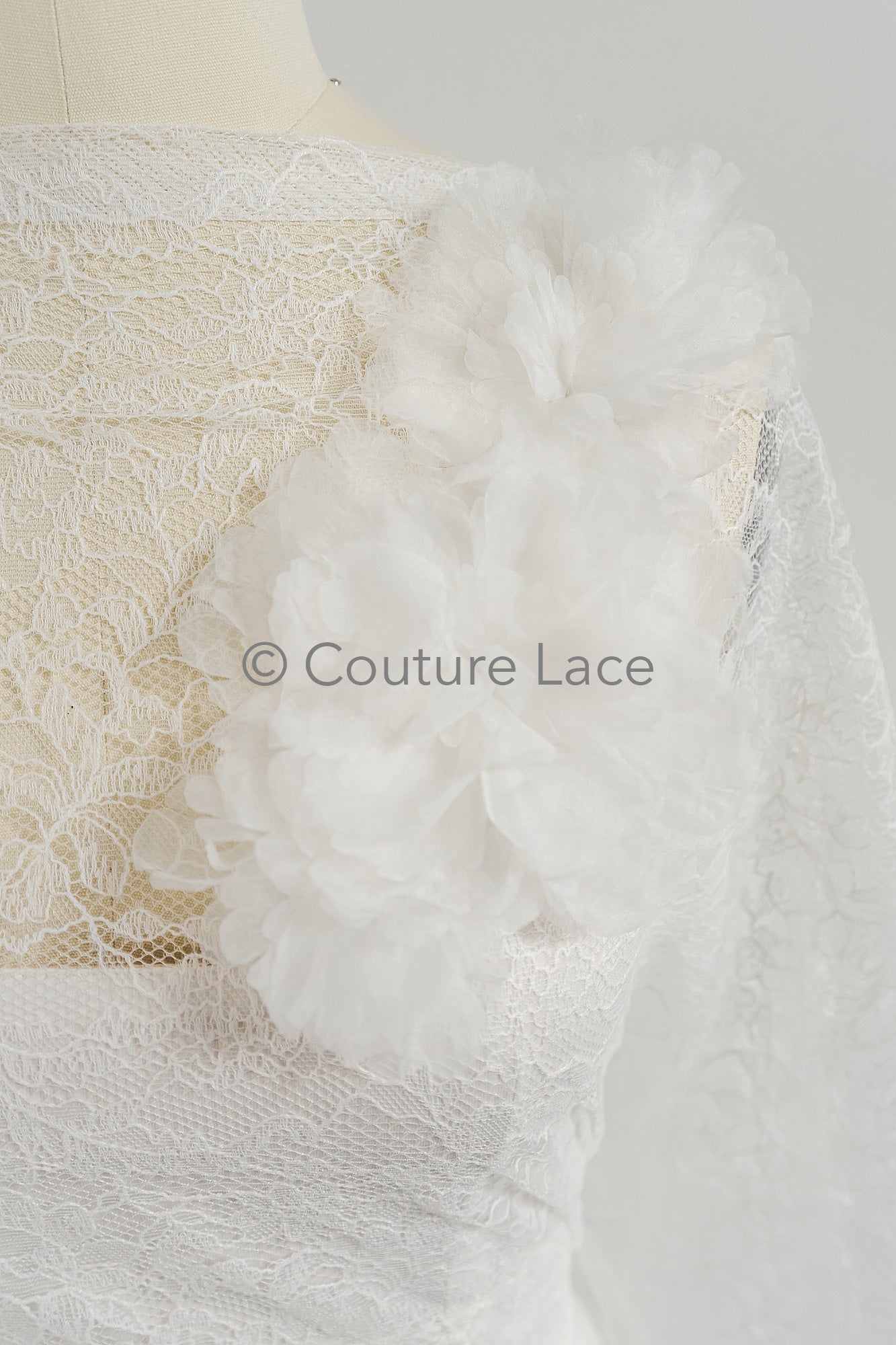 3D lace flowers/ 3D flowers sew on/ 3D flowers lace applique/ wedding dress lace applique// A24-451
