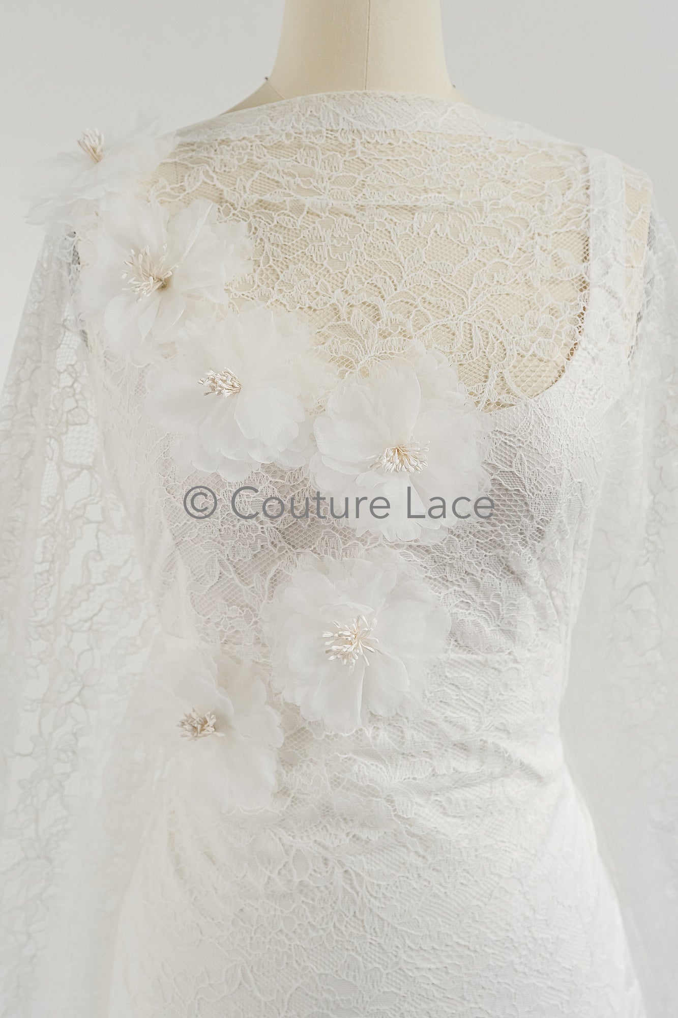 3D lace flowers/ 3D flowers sew on/ 3D flowers lace applique/ wedding dress lace applique// A24-452