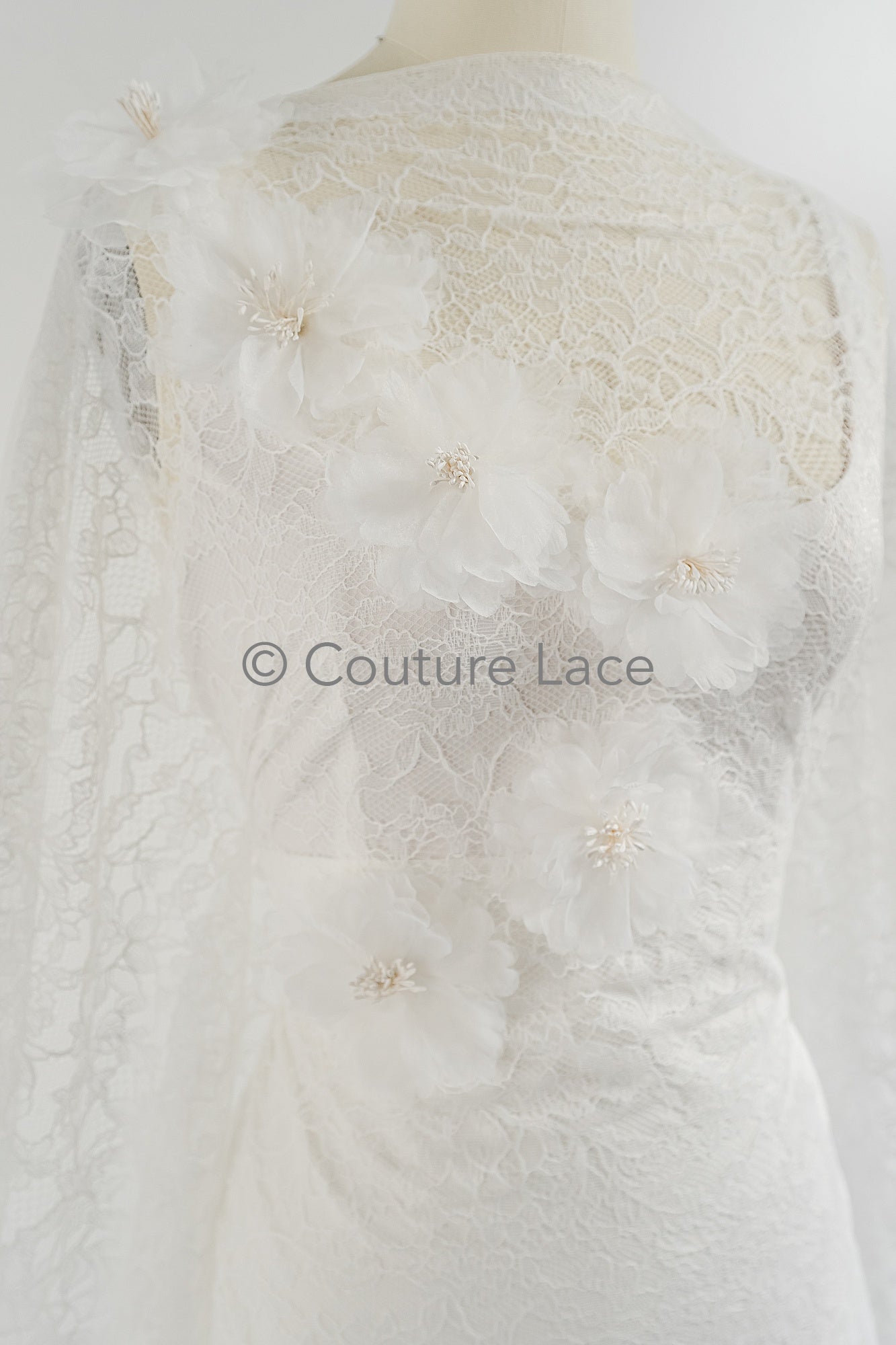3D lace flowers/ 3D flowers sew on/ 3D flowers lace applique/ wedding dress lace applique// A24-452