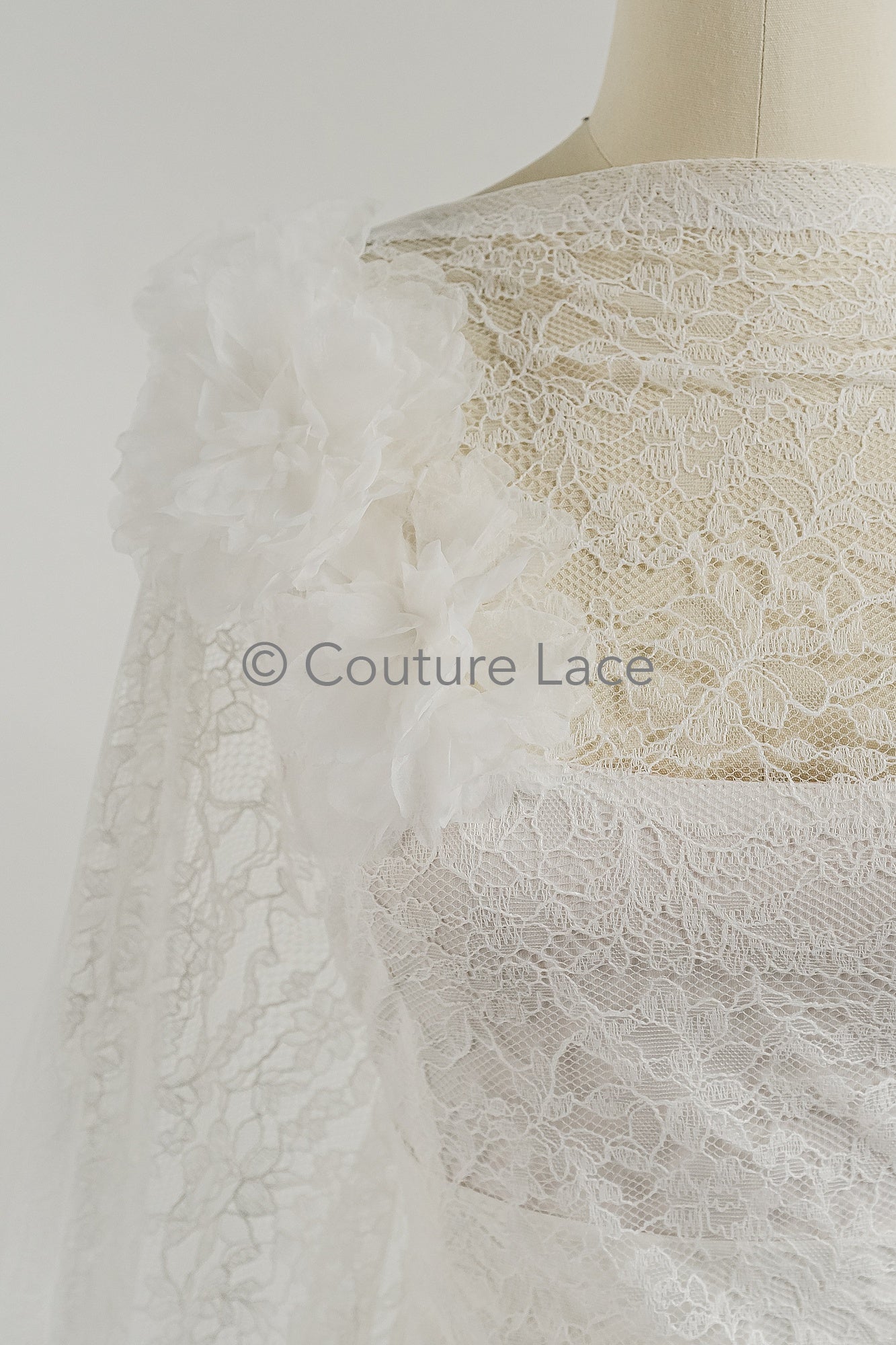 3D lace flowers/ 3D flowers sew on/ 3D flowers lace applique/ wedding dress lace applique// A24-451