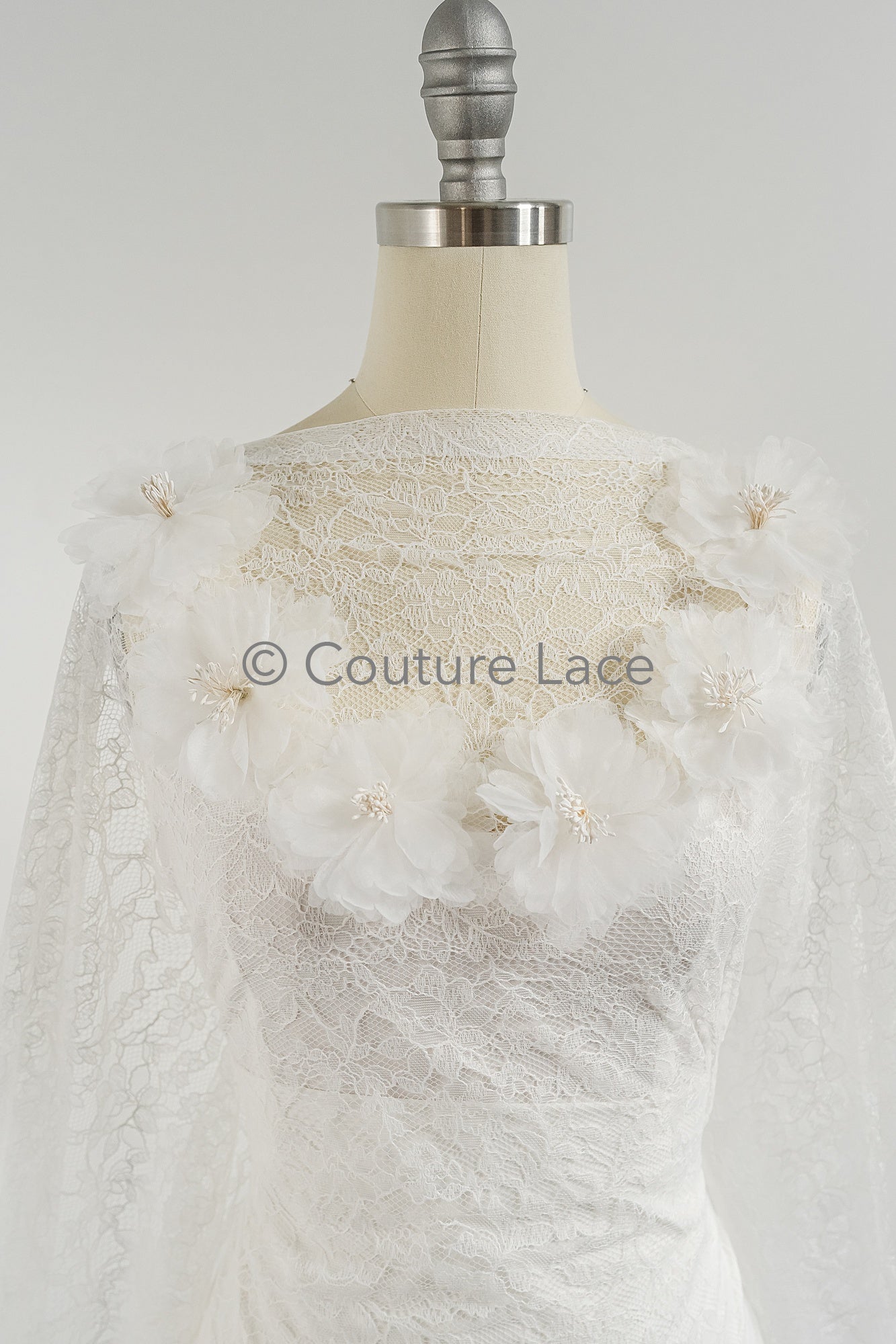 3D lace flowers/ 3D flowers sew on/ 3D flowers lace applique/ wedding dress lace applique// A24-452